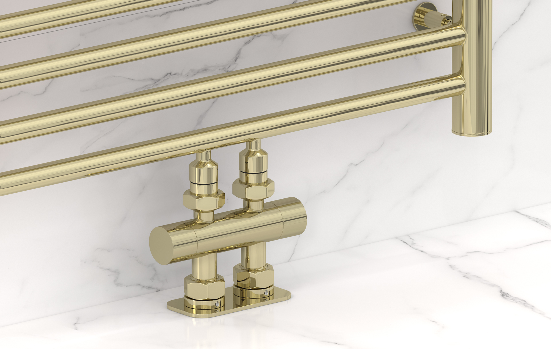 Комплектующие Сунержа DESIGN Вентиль 2х1/2" прямой скрытый-скрытый EU50 (Шампань)