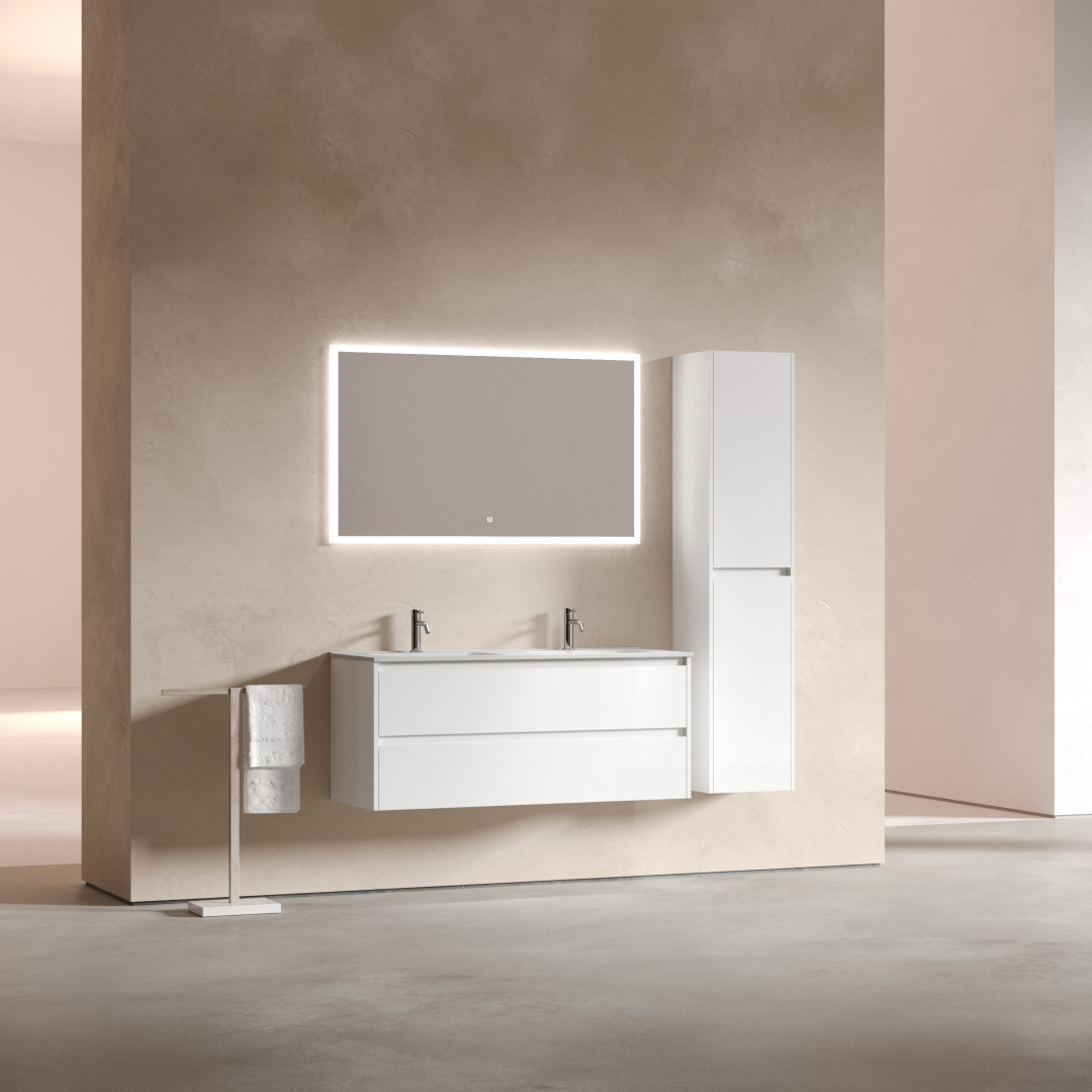 Тумба под раковину Sancos Либра (Libra) LB120-2W 120x45x50 белый глянцевый