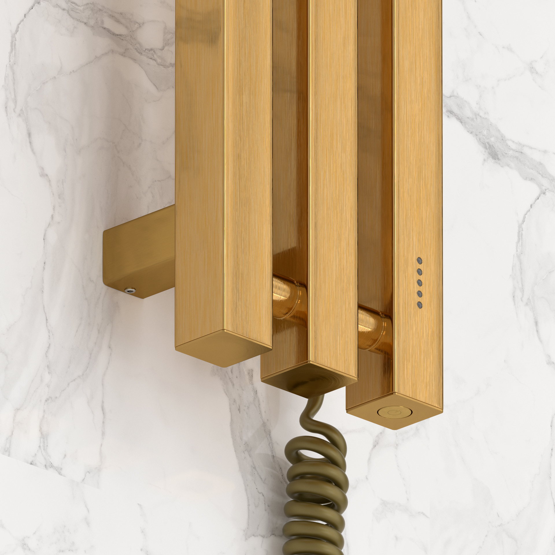 Электрические полотенцесушители Сунержа DESIGN ЭПС "ВЕРДИКТ 4.0" 1200х100 правый (Брашированное золото)