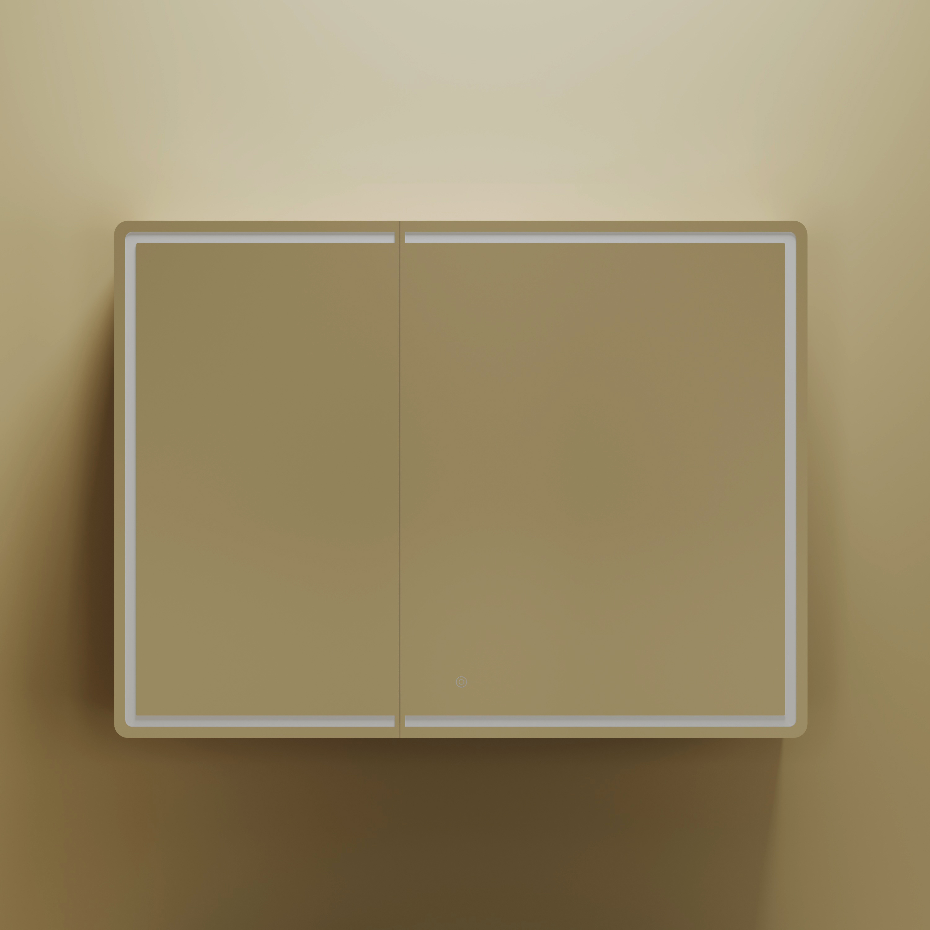 Зеркальный шкаф Sancos Блик (Mirror) MI100ECH 100x75 с подсветкой, дуб чарльстон