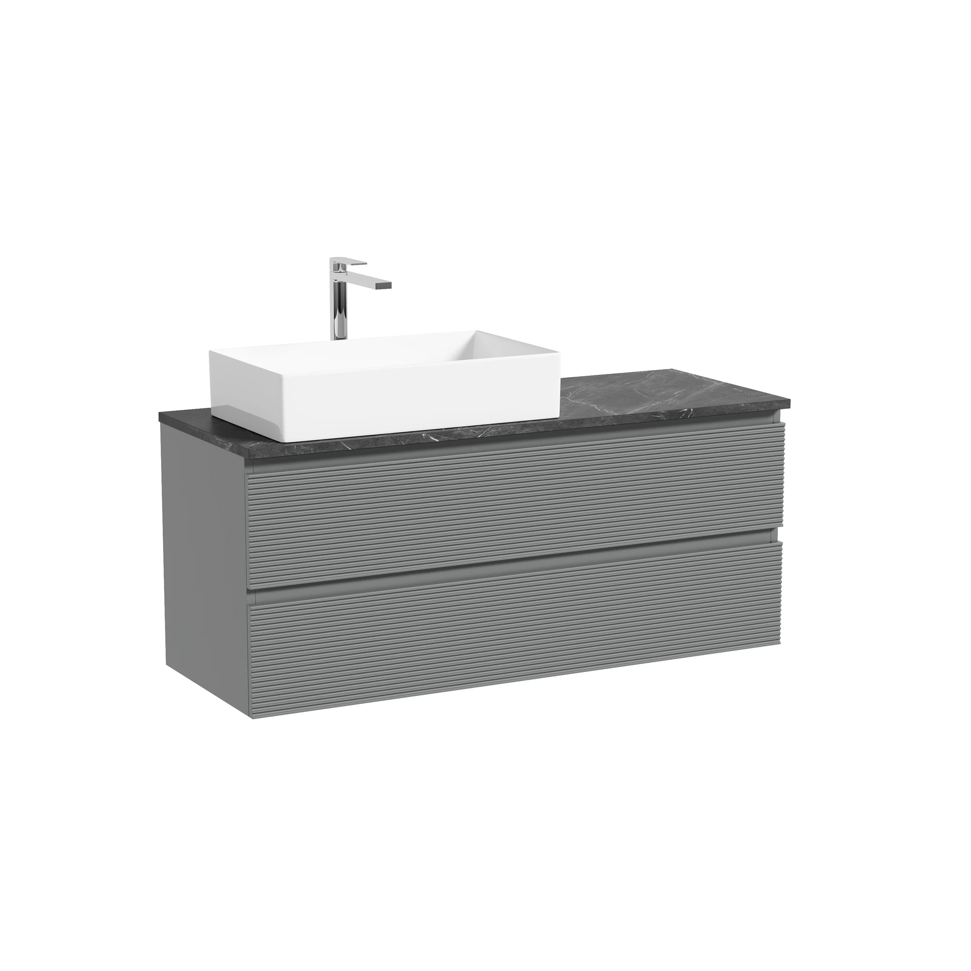Тумба под столешницу Sancos Фолк (Folk) FL120LES 120x45x50 мягкий серый (ergraut soft)