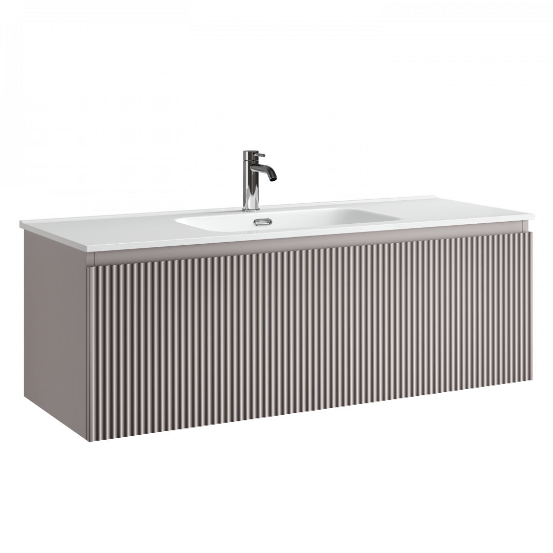 Тумба под раковину Sancos Сноб Р 1.0 (Snob R 1.0) SNR1.0120SM 120x45x40 пыльная роза (doha soft)