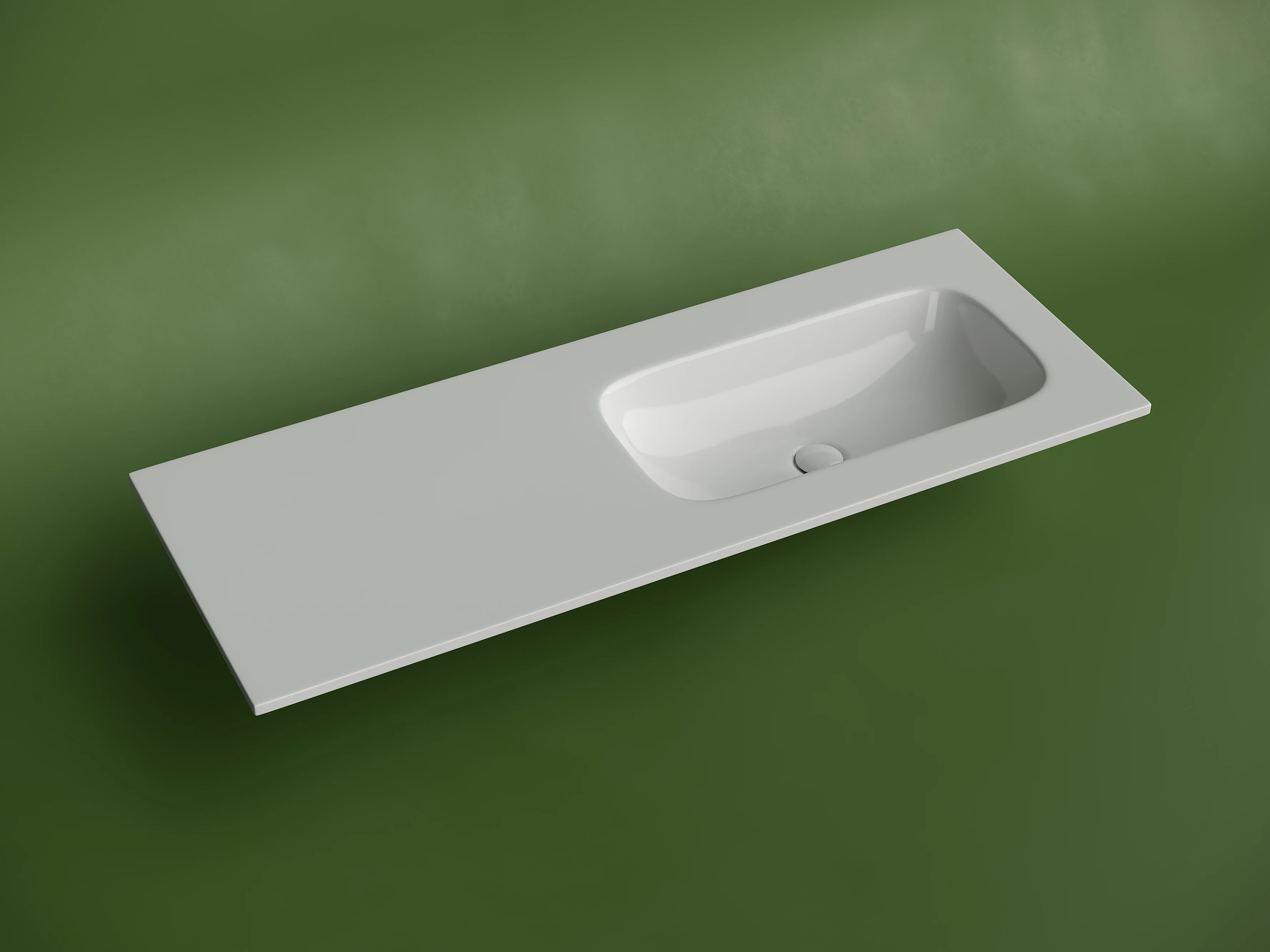 Раковина-столешница Ceramicanova Грация (Grace) CN7021wx 120x14x46 белый глянцевый