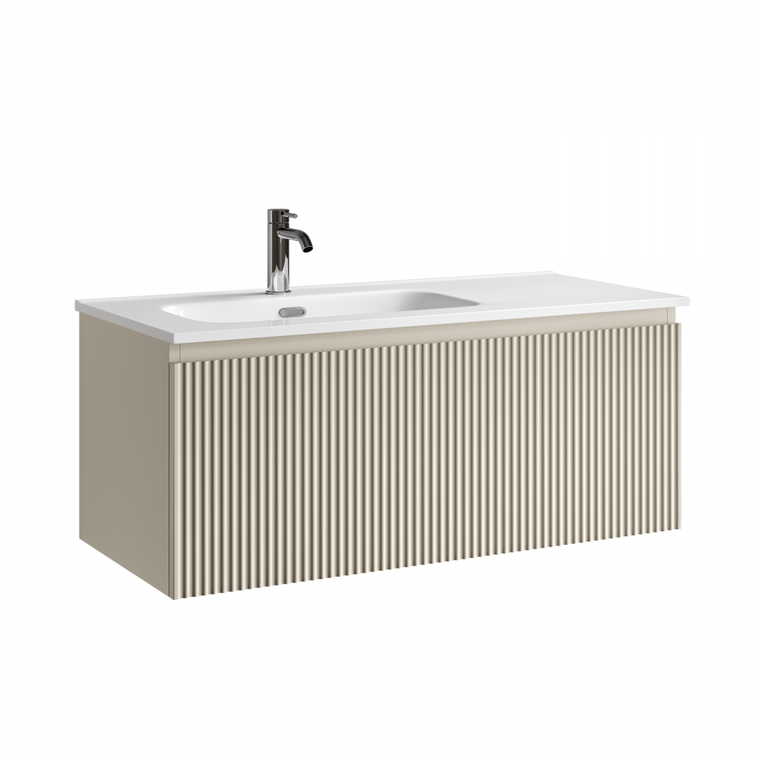 Тумба под раковину Sancos Сноб Р 1.0 (Snob R 1.0) SNR1.0100LCE 100x45x40 бежевый матовый (beige soft)