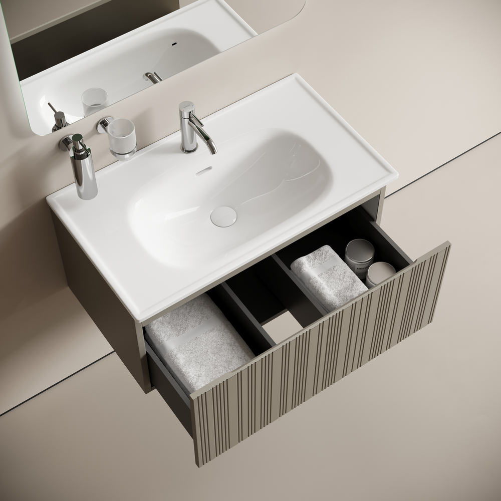 Тумба под раковину Sancos Код (Code) CD80GP 80x45x40 серая платина - фото 5