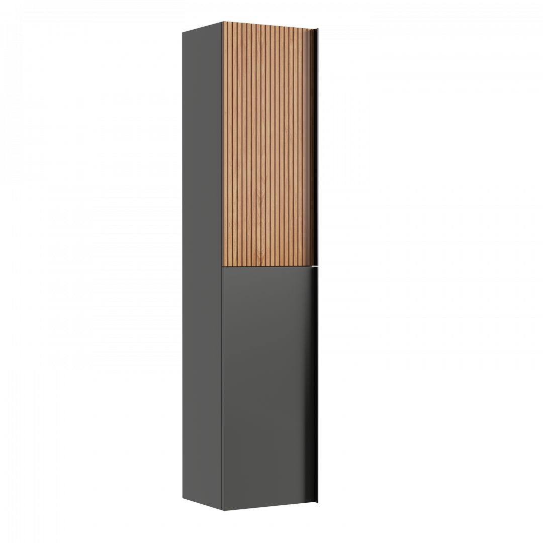 Шкаф-пенал Sancos Дельта (Delta) PDL35GR 35x30x160 дуб красный/графит