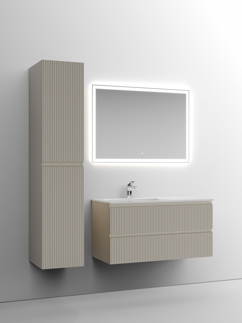 Тумба под раковину Sancos Сноб T (Snob T) SNT100LCE 100x45x50 бежевый матовый (beige soft)