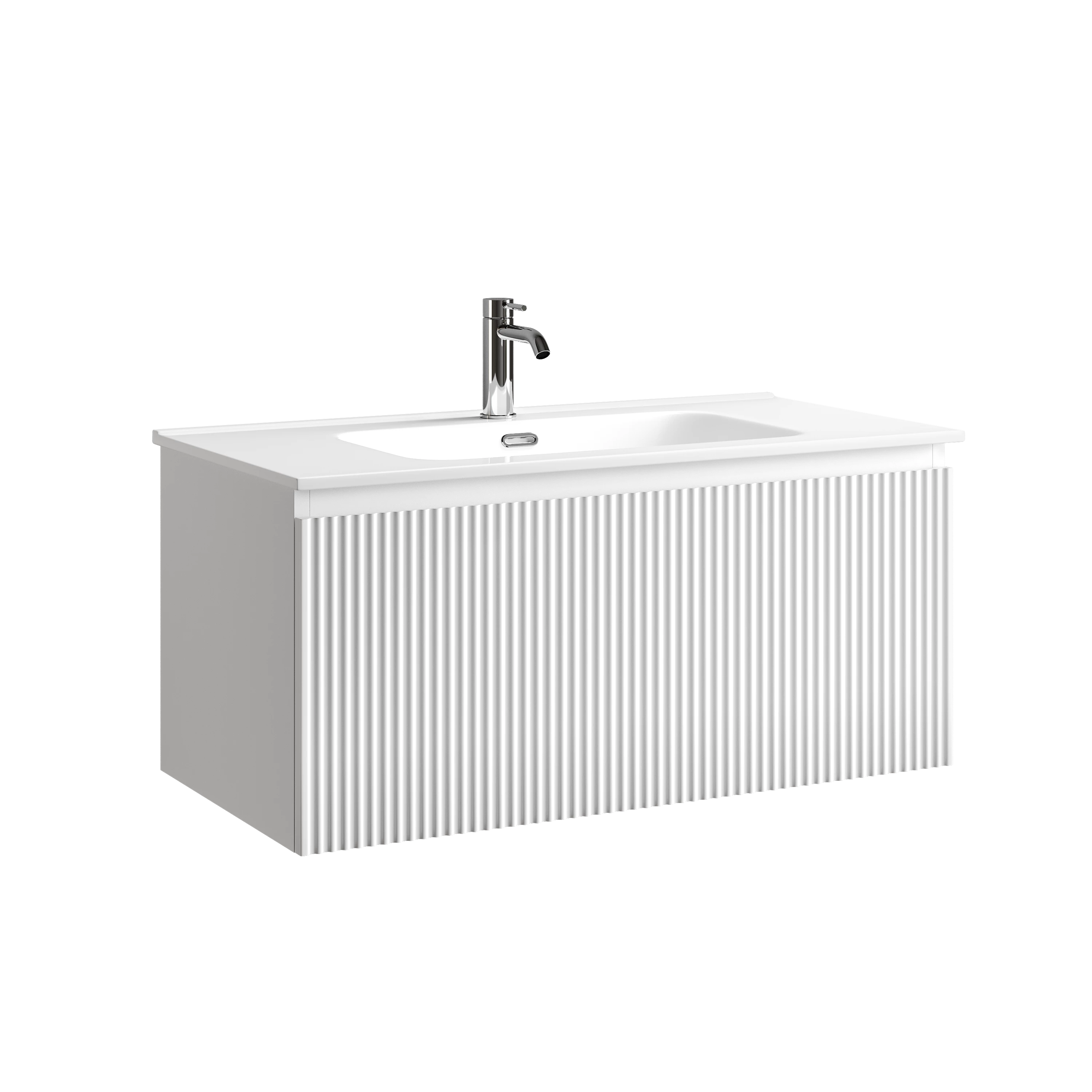 Тумба под раковину Sancos Сноб Р 1.0 (Snob R 1.0) SNR1.090W 90x45x40 белый матовый (bianco)