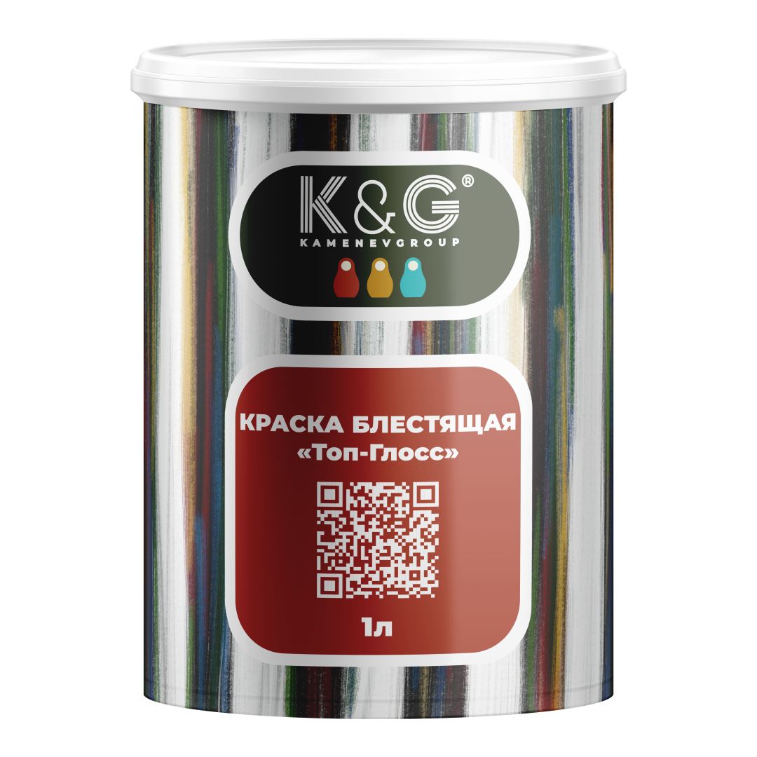 Краска Kamenevgroup Блестящая "Топ-Глосс" 1л