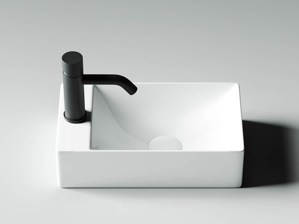 Подвесные раковины Ceramicanova Элемент (Element) CN5008 40x22x10 белый глянцевый