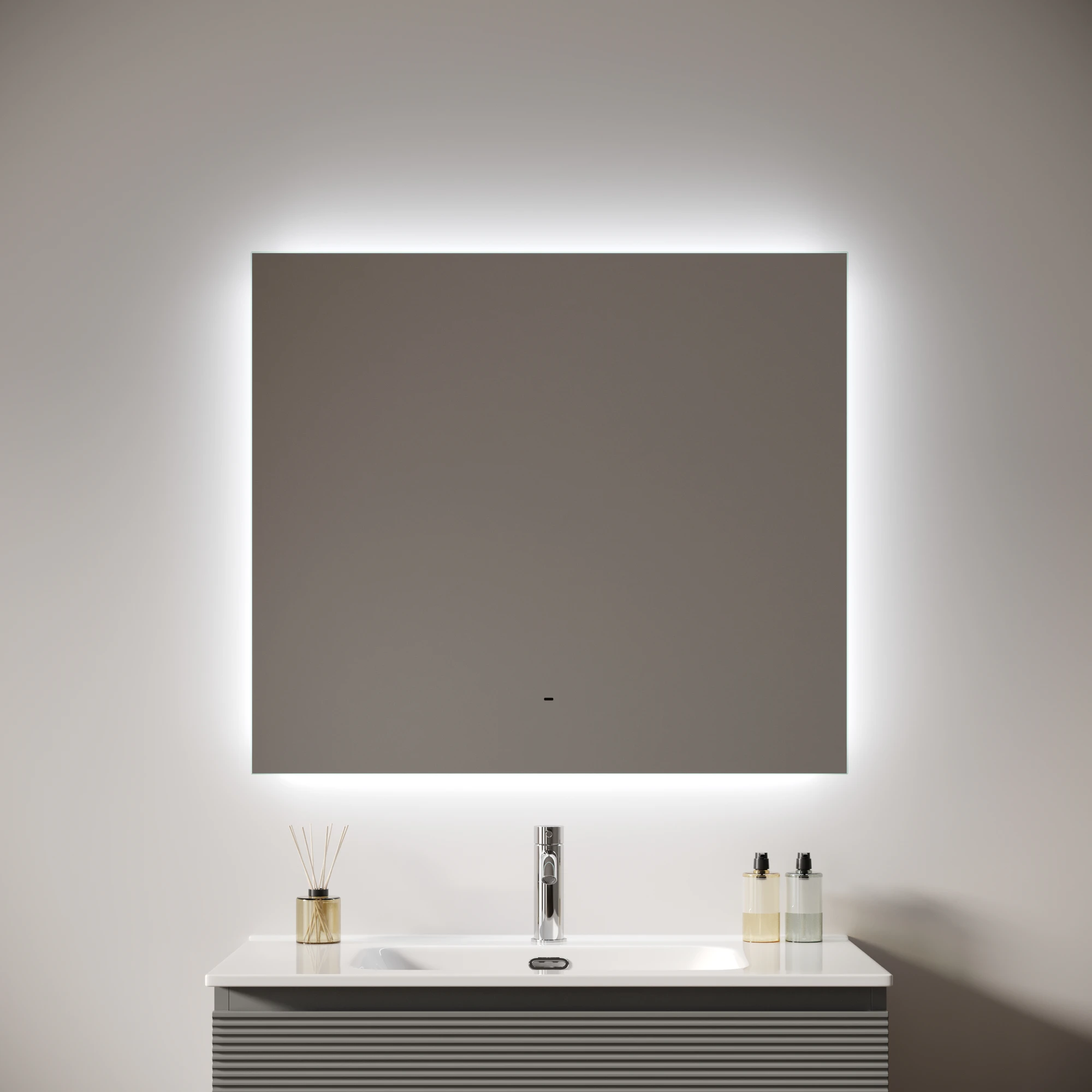 Зеркало Sancos Поле 2.0 (Square 2.0) SQ2.800 80x70 с подсветкой