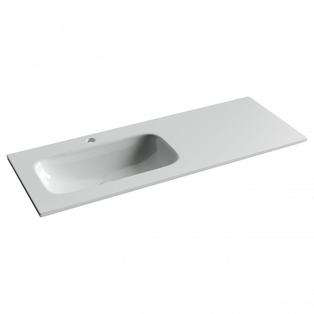 Раковина-столешница Ceramicanova Грация (Grace) CN7020 120x14x46 белый глянцевый