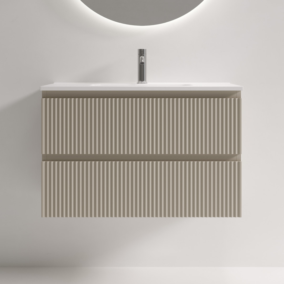 Тумба под раковину Sancos Сноб Р 390 (Snob R 390) SNR80/39CE 80x40x50 бежевый матовый (beige soft) - фото 5