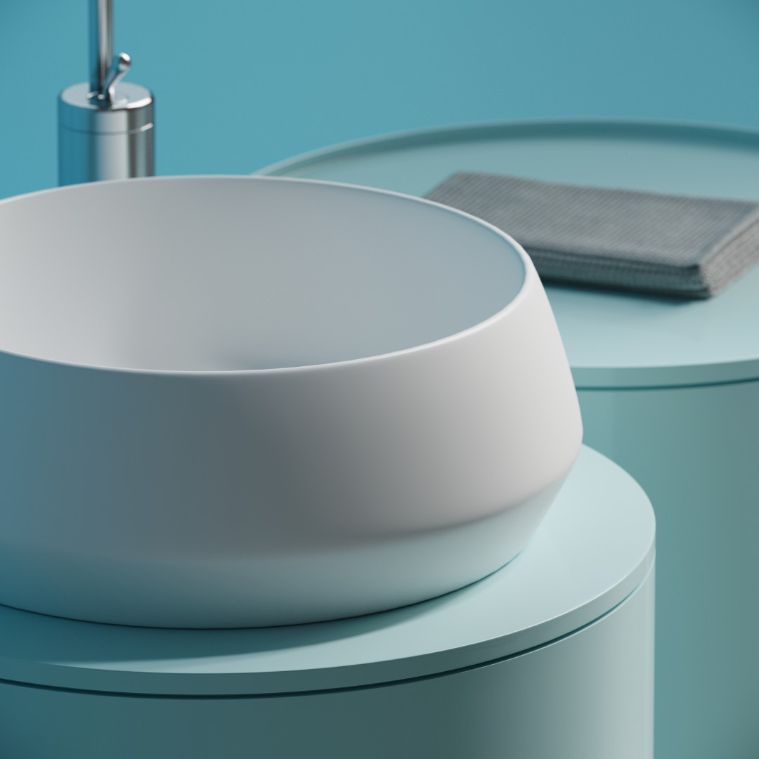 Раковина CERAMICANOVA Maya накладная круглая 400x400x140 белый матовый CN12004MW - фото 7