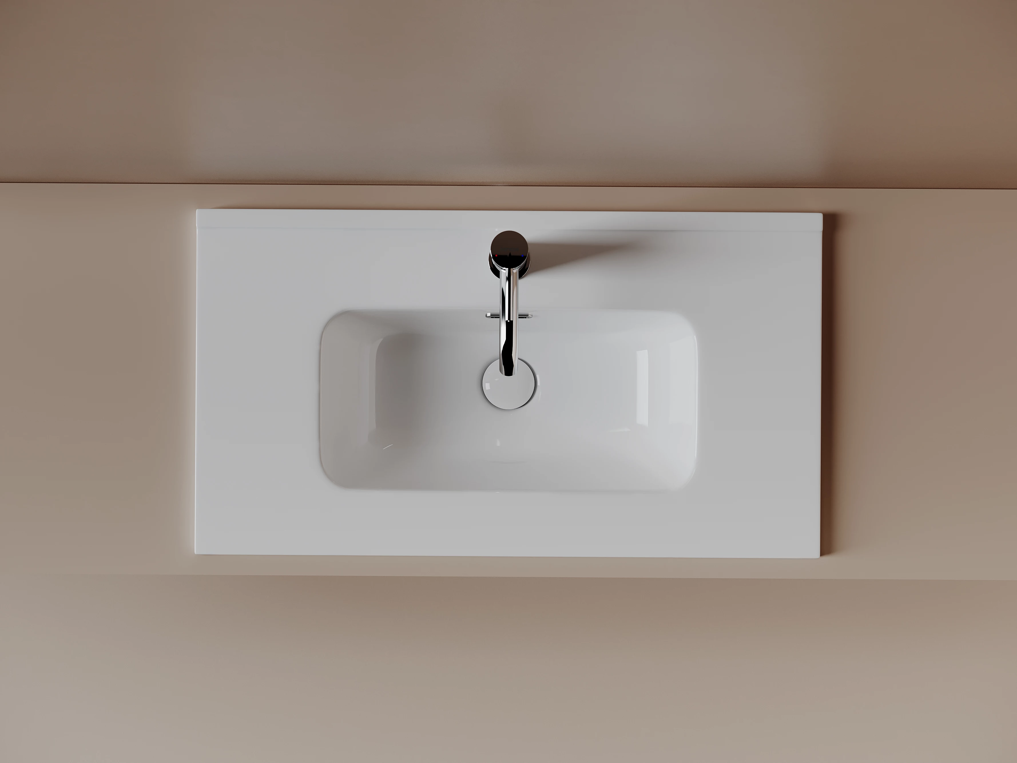 Раковина-столешница Ceramicanova Компакт (Compact) CN7029 70x40x17 белый глянцевый