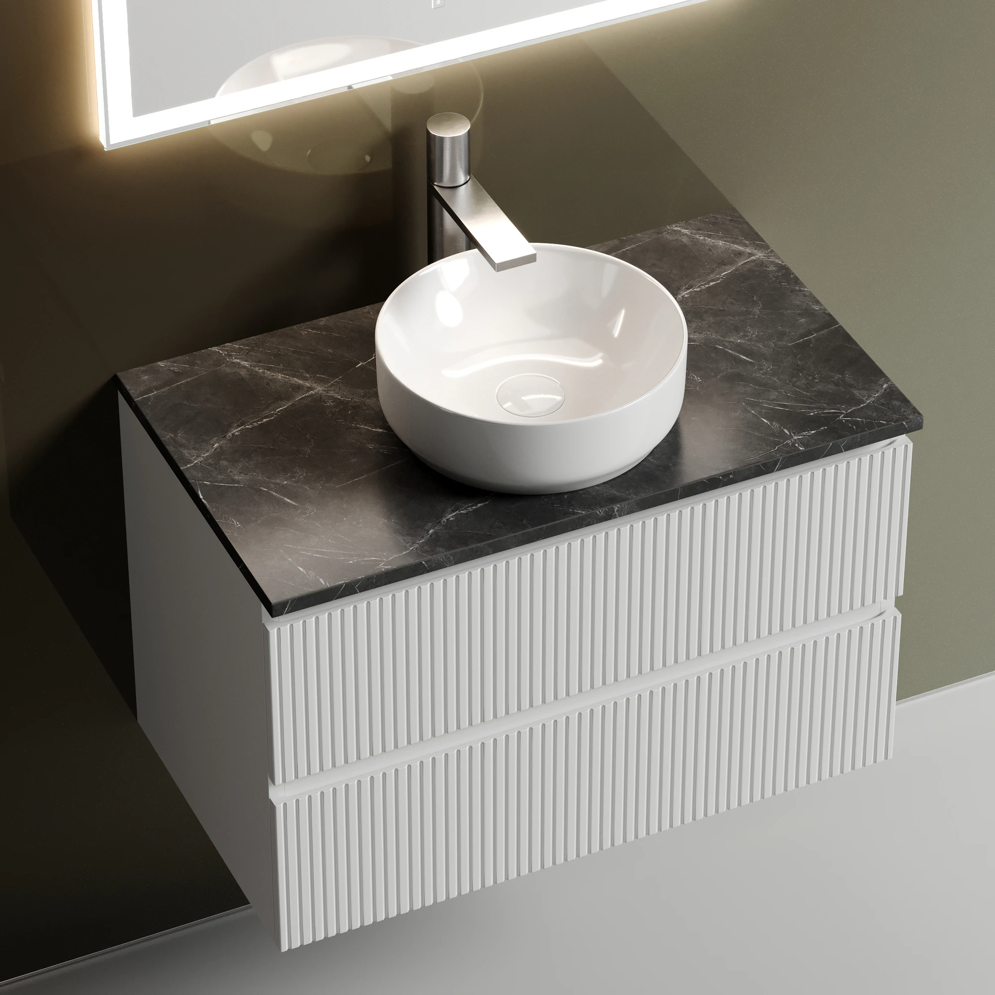 Тумба под столешницу Sancos Сноб T (Snob T) SNT80W 80x45x50 белый матовый (bianco)