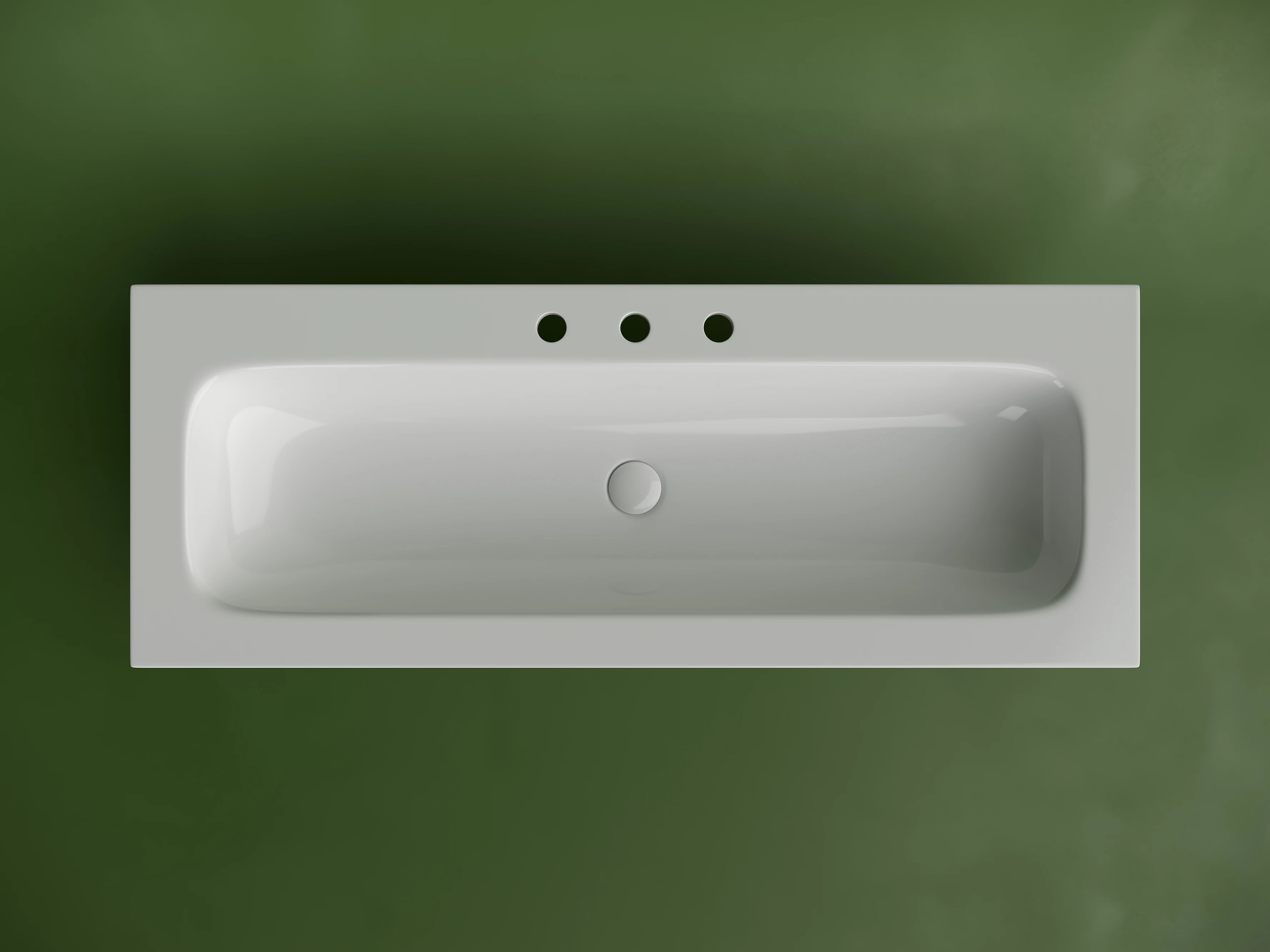 Раковина-столешница Ceramicanova Грация (Grace) CN7024 120x14x46 белый глянцевый