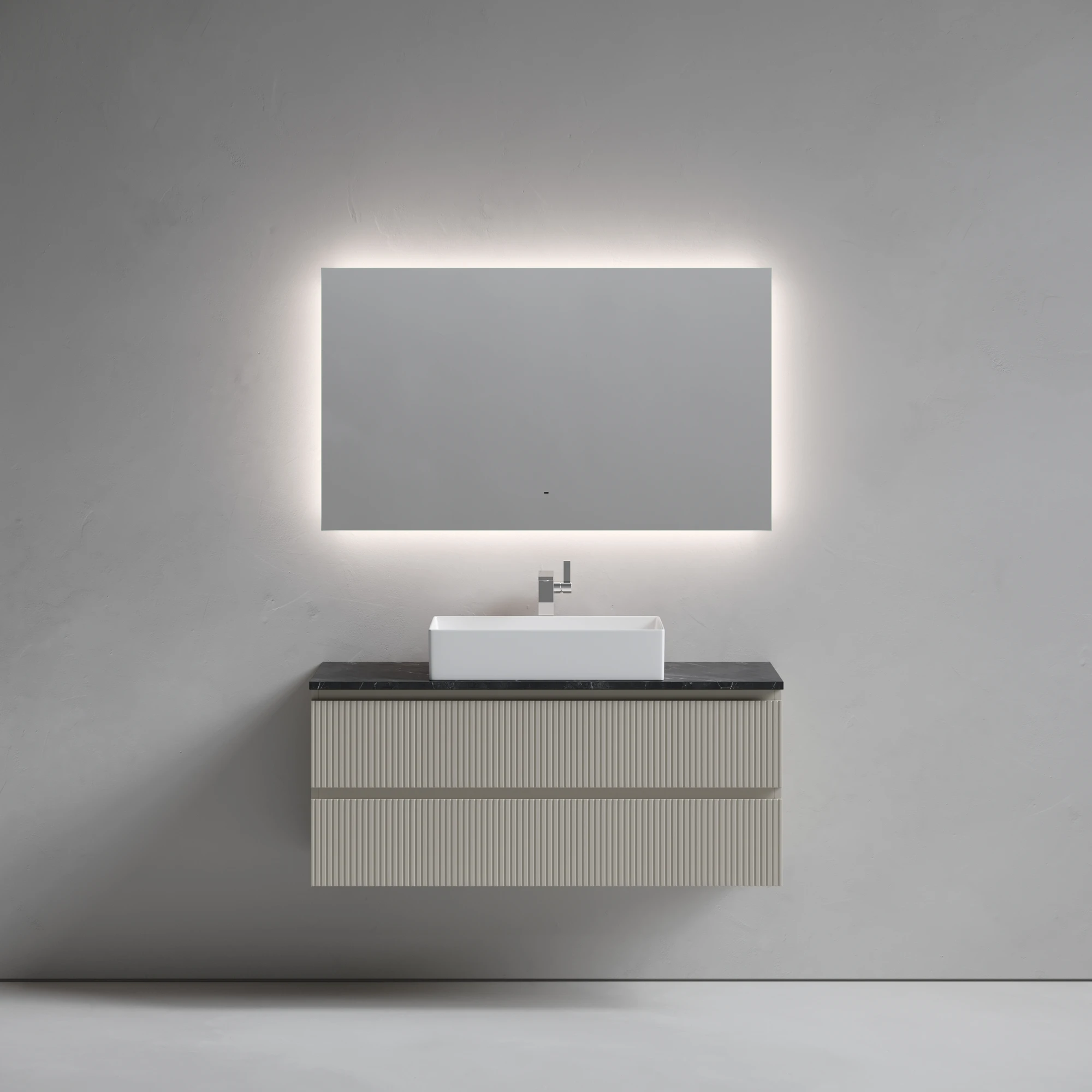 Тумба под столешницу Sancos Сноб T (Snob T) SNT120CE 120x45x50 бежевый матовый (beige soft)