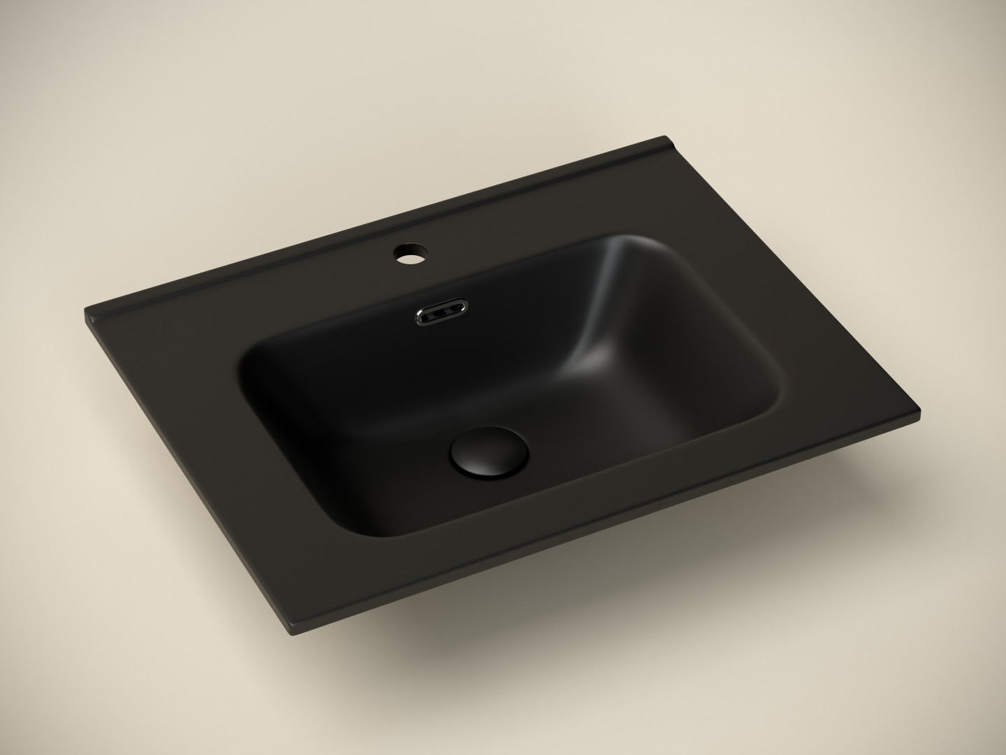 Раковина-столешница Ceramicanova Элемент (Element) CN7001MB 60x47x18 черный матовый