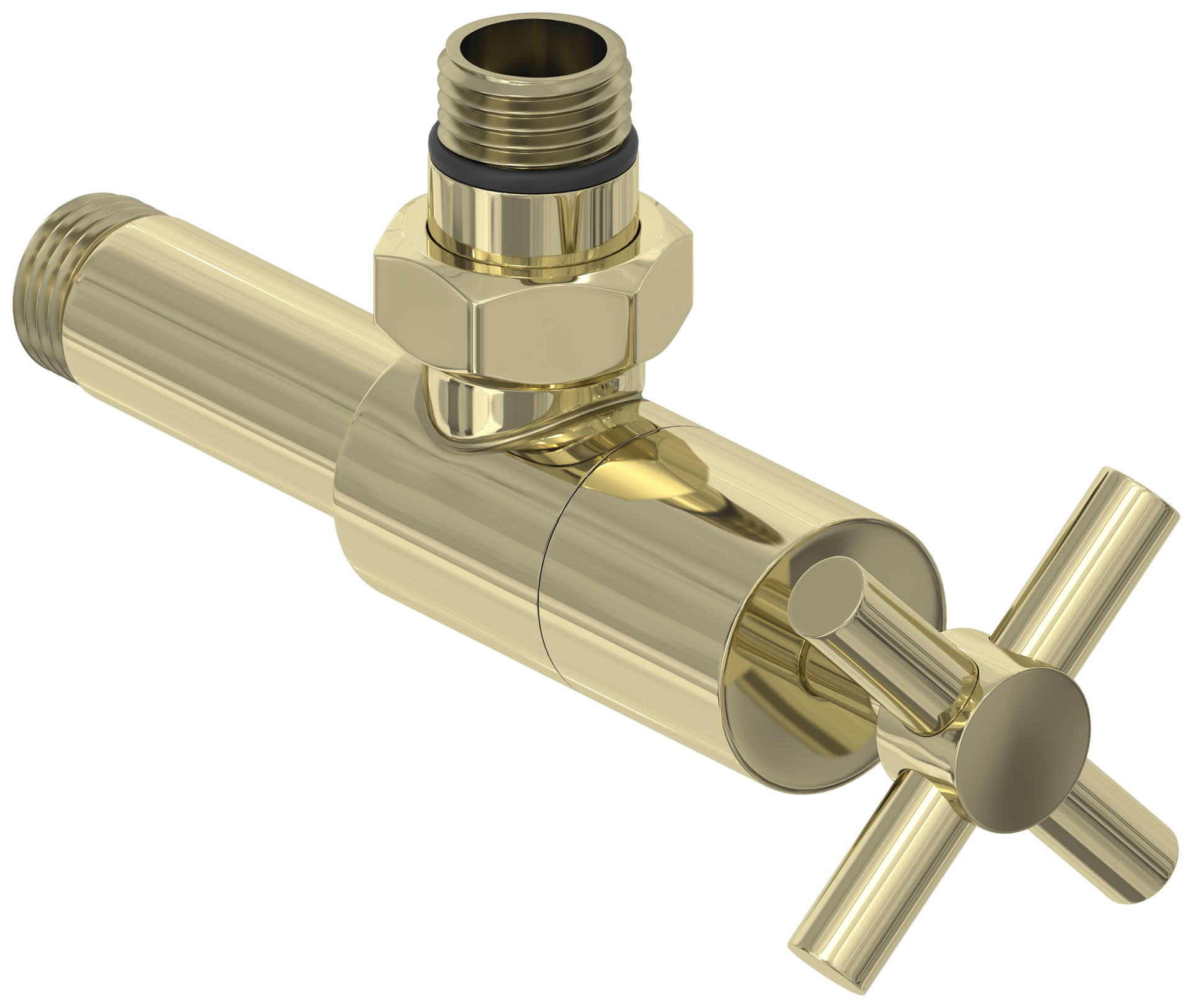 Комплектующие Сунержа DESIGN Вентиль угловой (крест) G 1/2" НР х G 1/2" НР (Шампань)