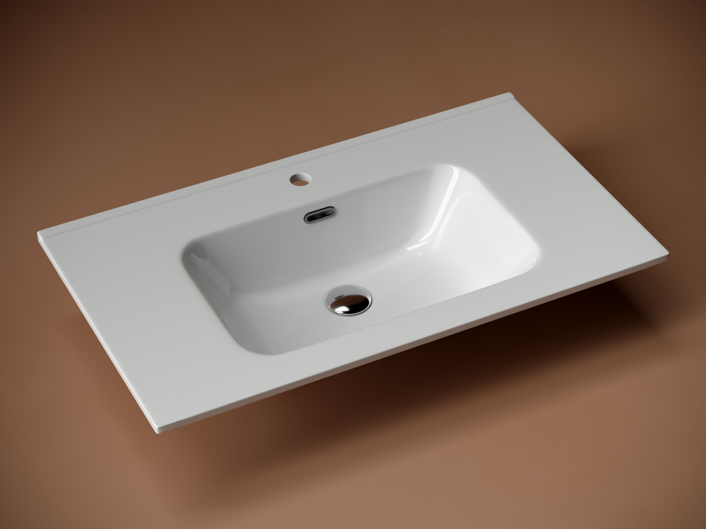 Раковина-столешница Ceramicanova Элемент (Element) CN7005 80x47x18 белый глянцевый