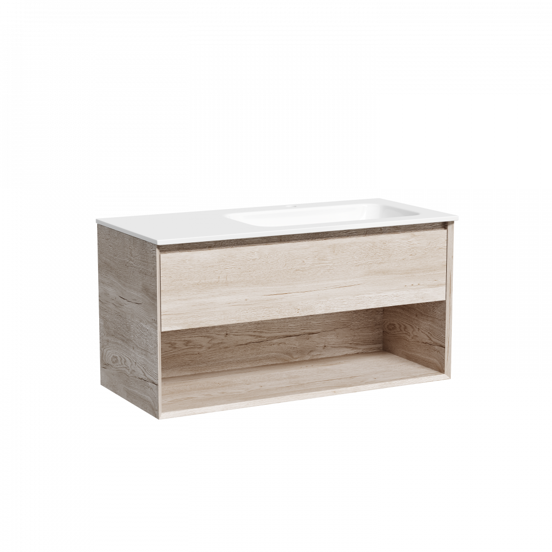Тумба под раковину Sancos Натура 1.0 (Nature 1.0) MR1.0100REG 100x45x50 дуб галифакс натуральный