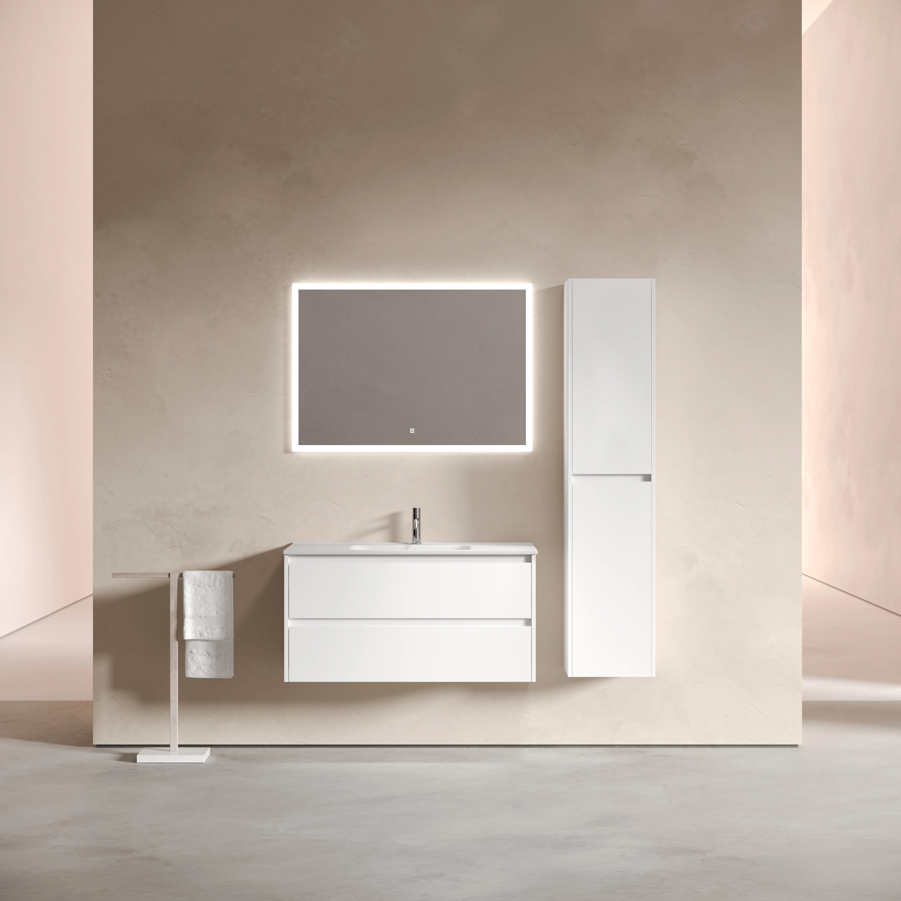 Тумба под раковину Sancos Либра (Libra) LB100W 100x45x50 белый глянцевый