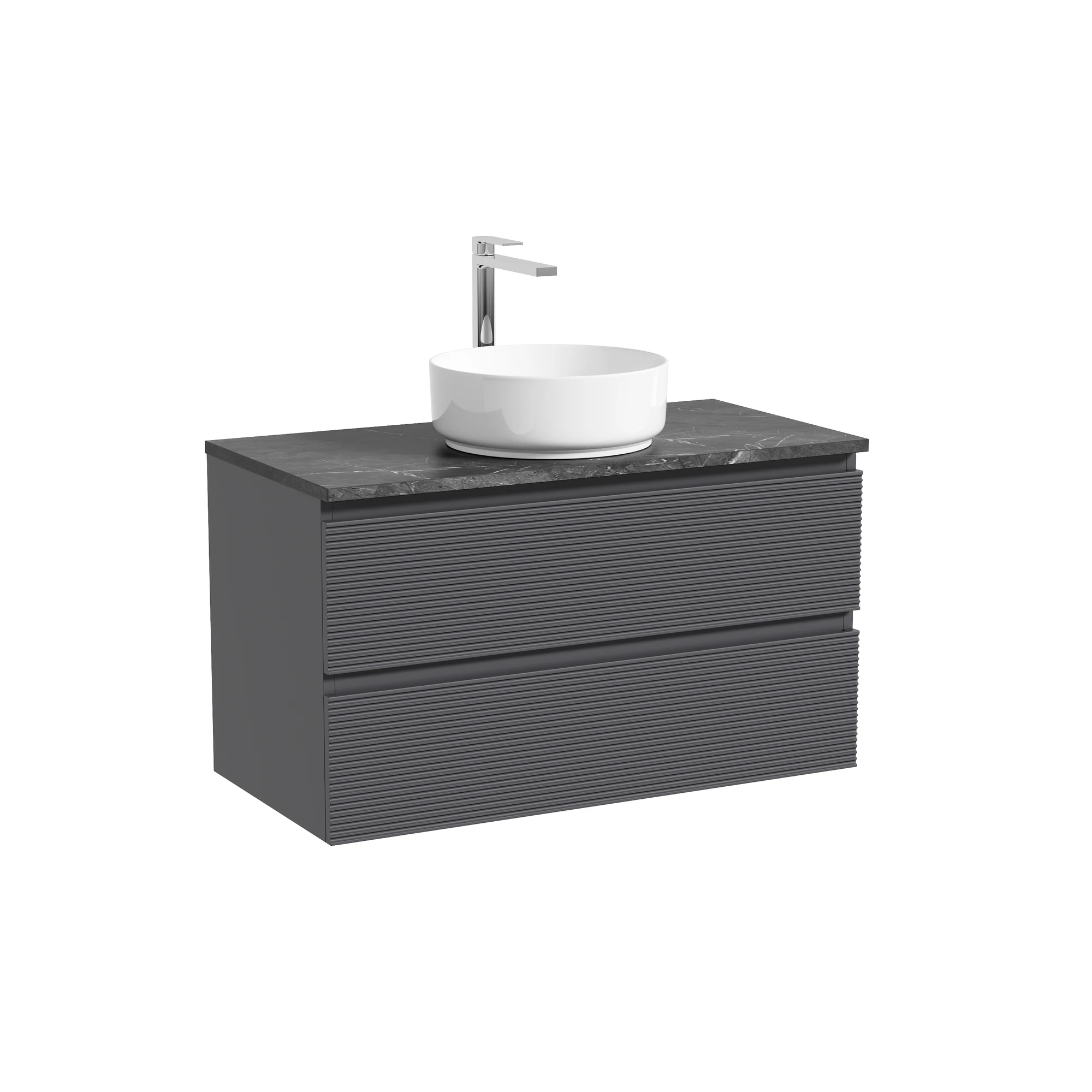 Тумба под столешницу Sancos Фолк (Folk) FL90GS 90x45x50 темный серый (grey soft)