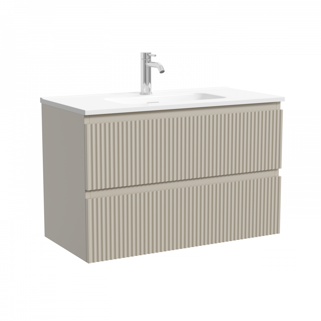 Тумба под раковину Sancos Сноб Р 390 (Snob R 390) SNR80/39CE 80x40x50 бежевый матовый (beige soft)