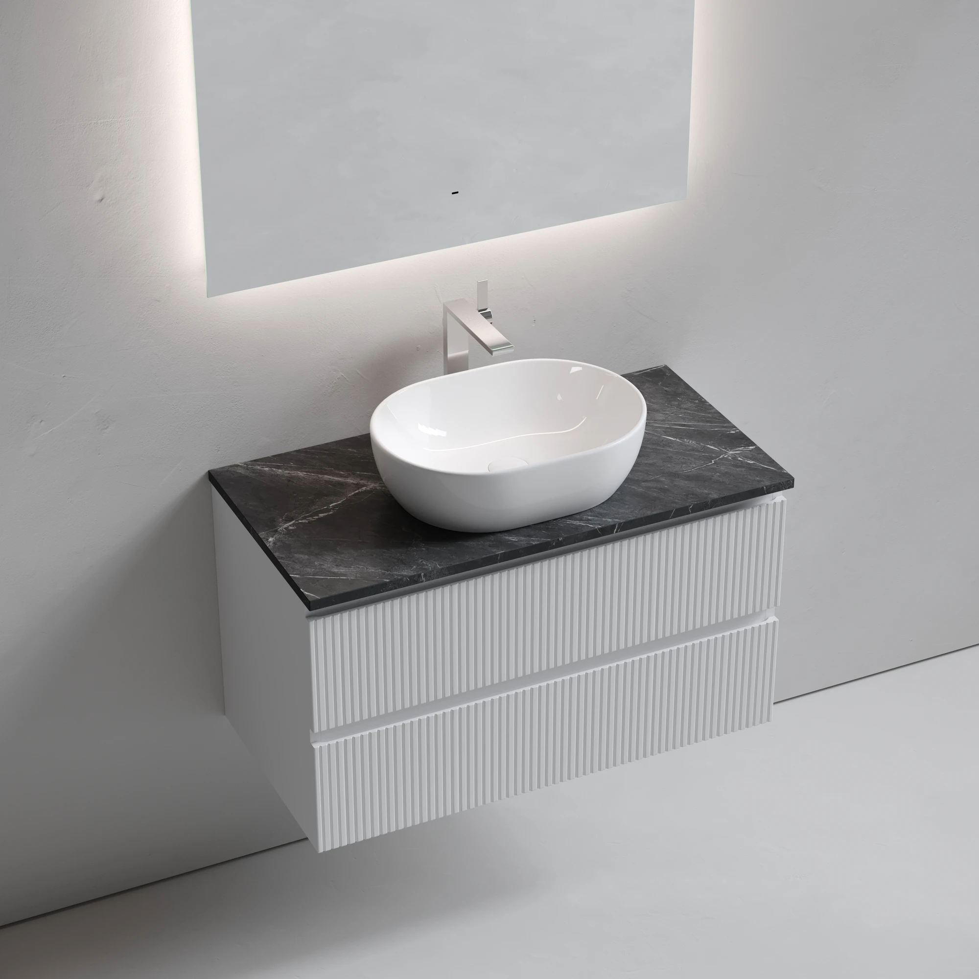 Тумба под столешницу Sancos Сноб T (Snob T) SNT90W 90x45x50 белый матовый (bianco)