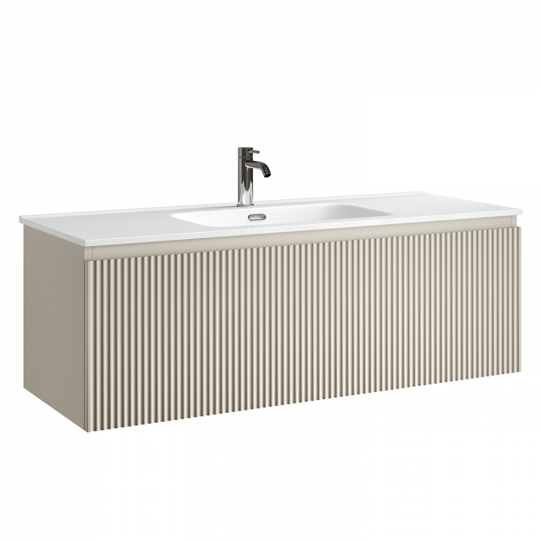 Тумба под раковину Sancos Сноб Р 1.0 (Snob R 1.0) SNR1.0120CE 120x45x40 бежевый матовый (beige soft)