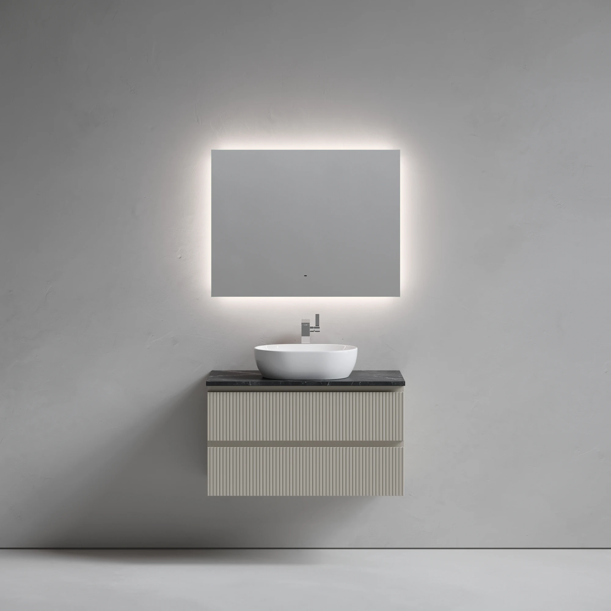 Тумба под столешницу Sancos Сноб T (Snob T) SNT90CE 90x45x50 бежевый матовый (beige soft)
