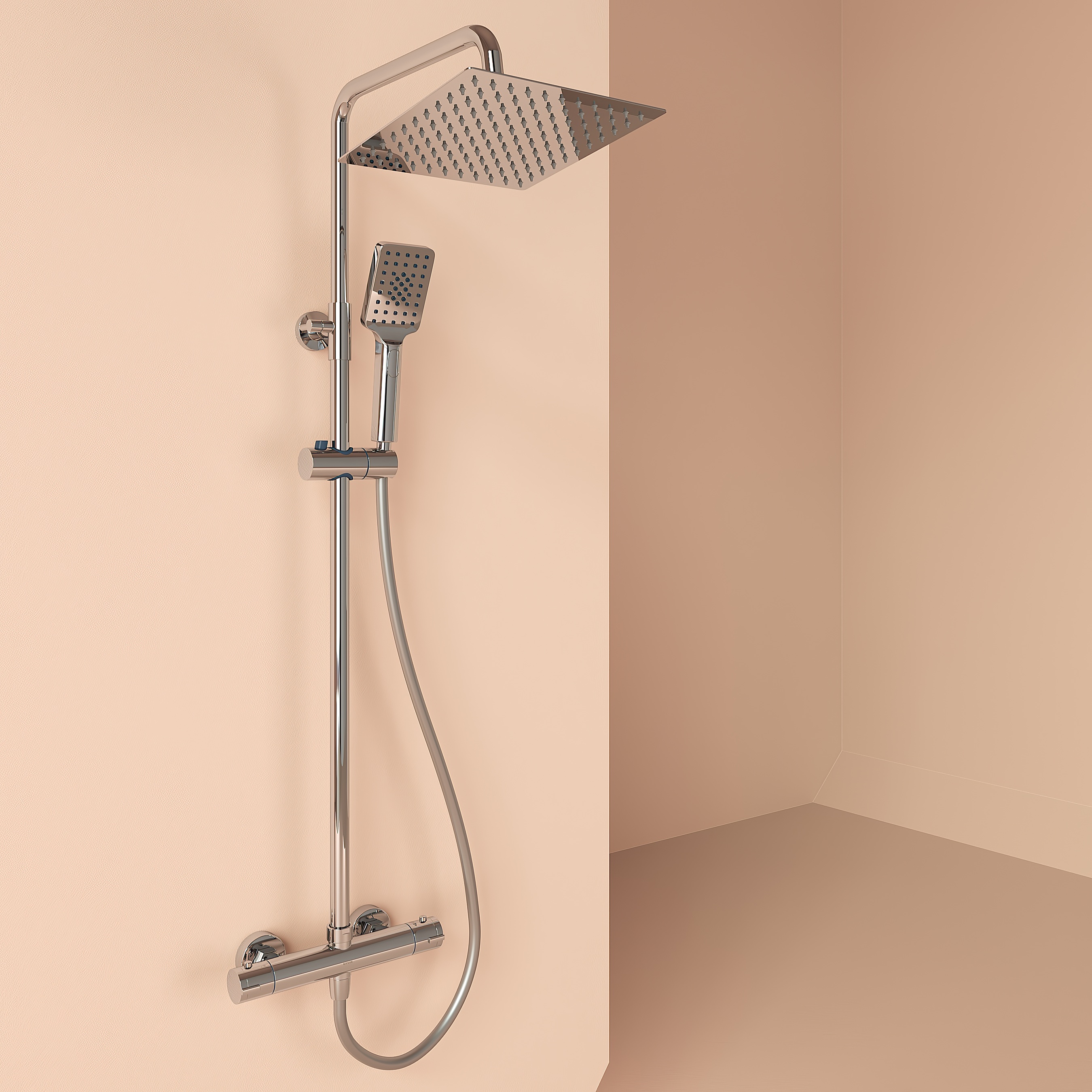 Душевая стойка Sancos Kanedo SC7100CH с термостатом, хром