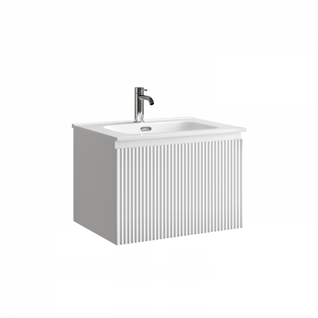 Тумба под раковину Sancos Сноб Р 1.0 (Snob R 1.0) SNR1.060W 60x45x40 белый матовый (bianco)