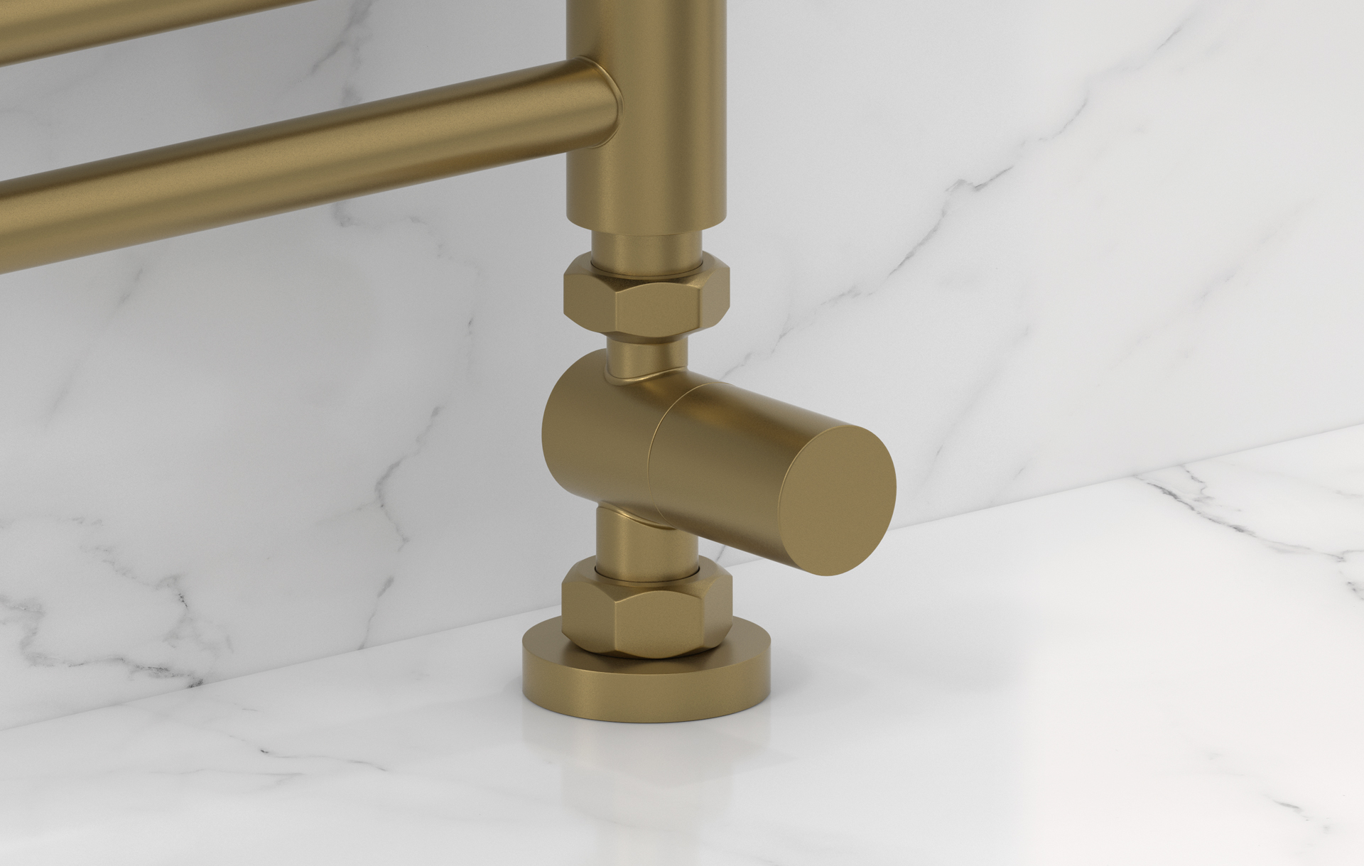 Комплектующие Сунержа DESIGN Вентиль прямой (цилиндр) G 1/2" НР х G 3/4" НГ (Золотой шёлк)