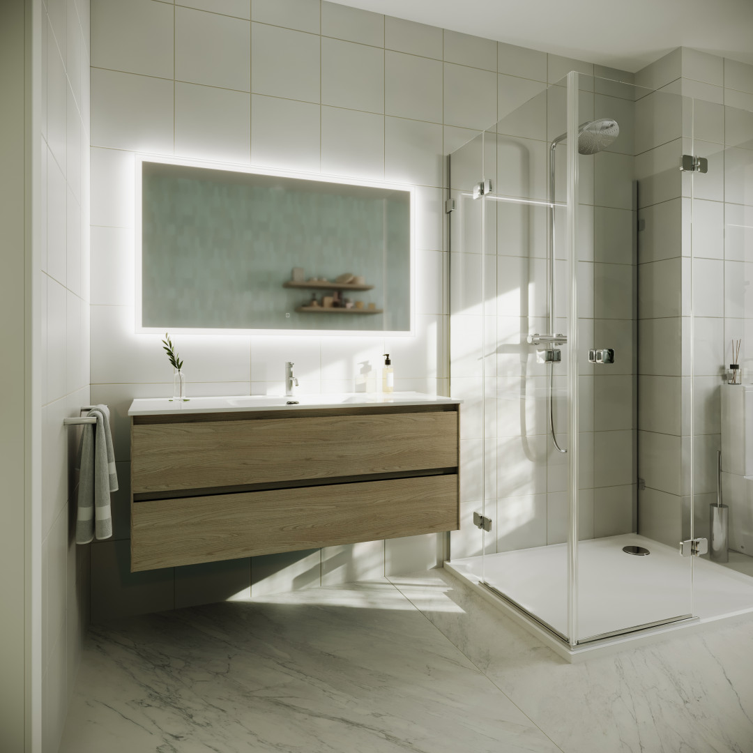 Тумба под раковину Sancos Сто (Cento) CN120-1KE 120x45x50 beige soft