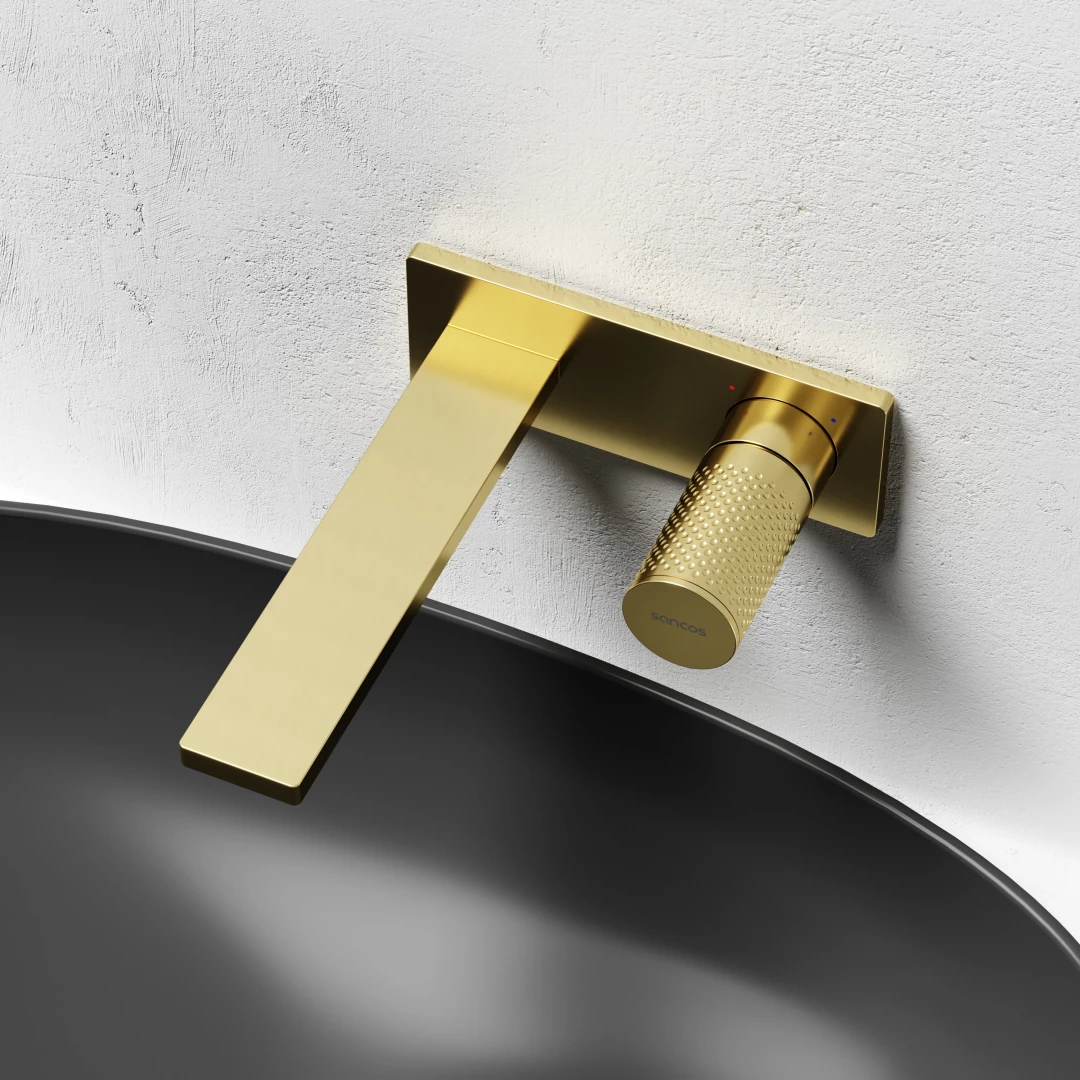 Смеситель для раковины Sancos Звено (Nexus) SC9013BG брашированное золото