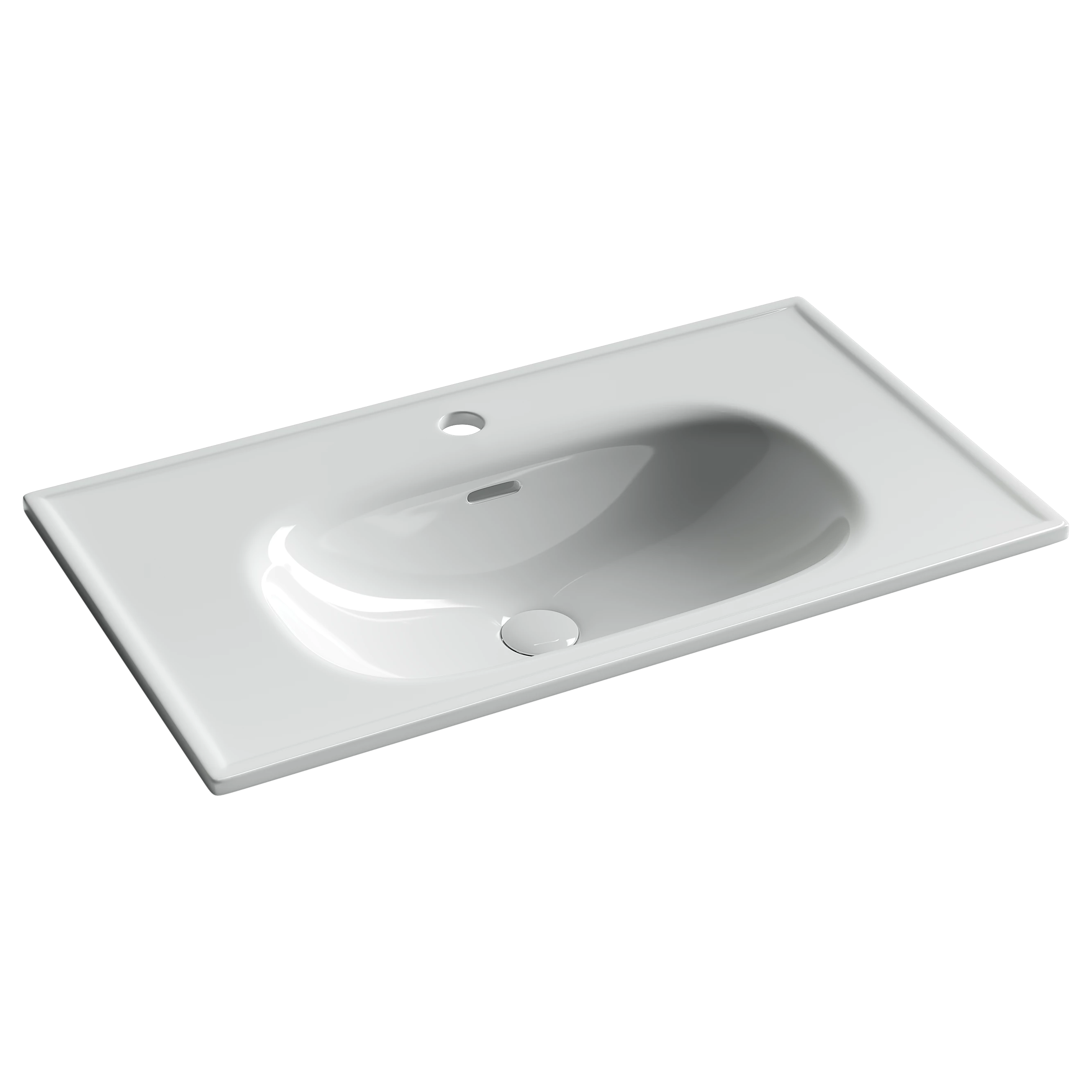 Раковина накладная CERAMICANOVA Sabo с отверстием под смеситель 800x460x130 белый