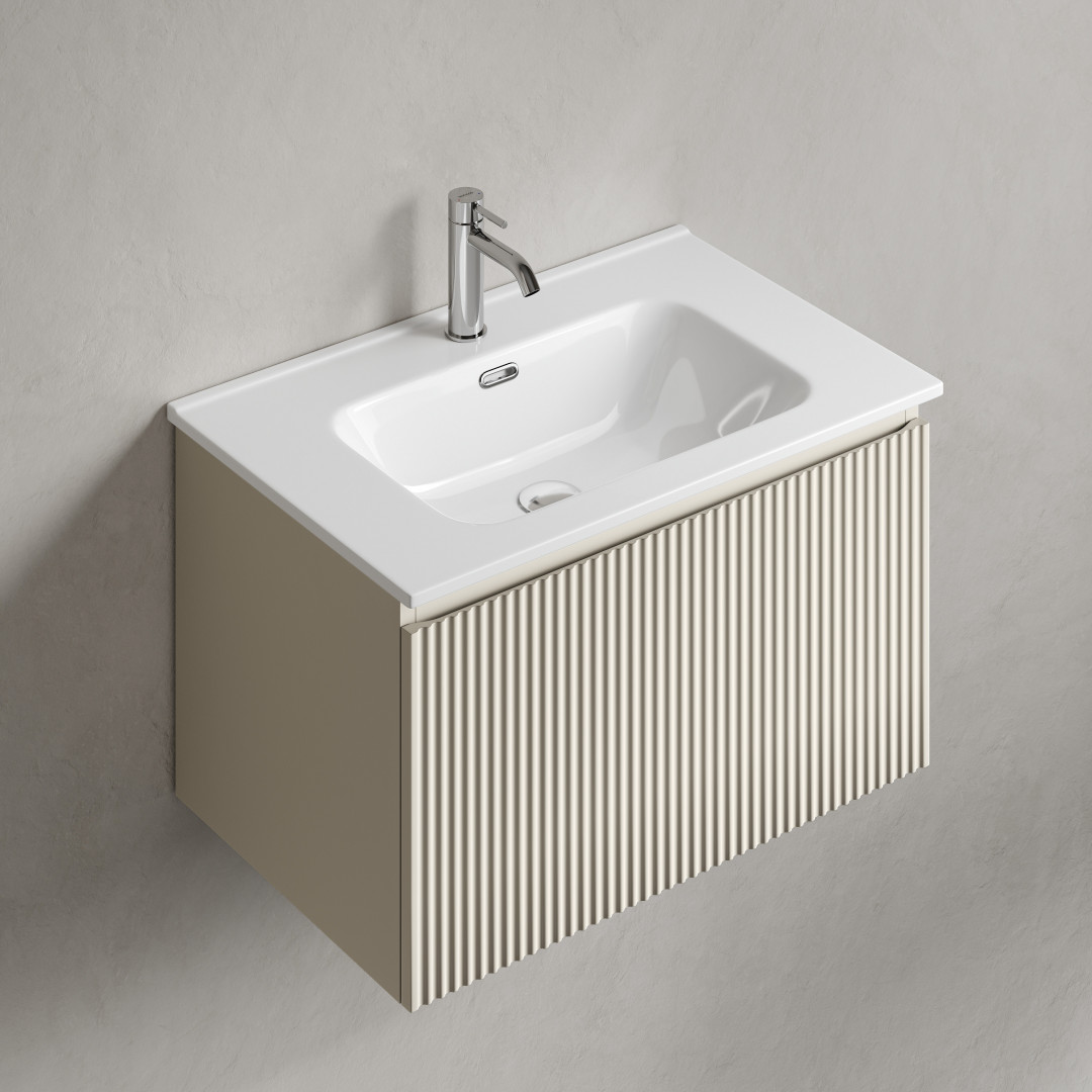 Тумба под раковину Sancos Сноб Р 1.0 (Snob R 1.0) SNR1.070CE 70x45x40 бежевый матовый (beige soft) - фото 6