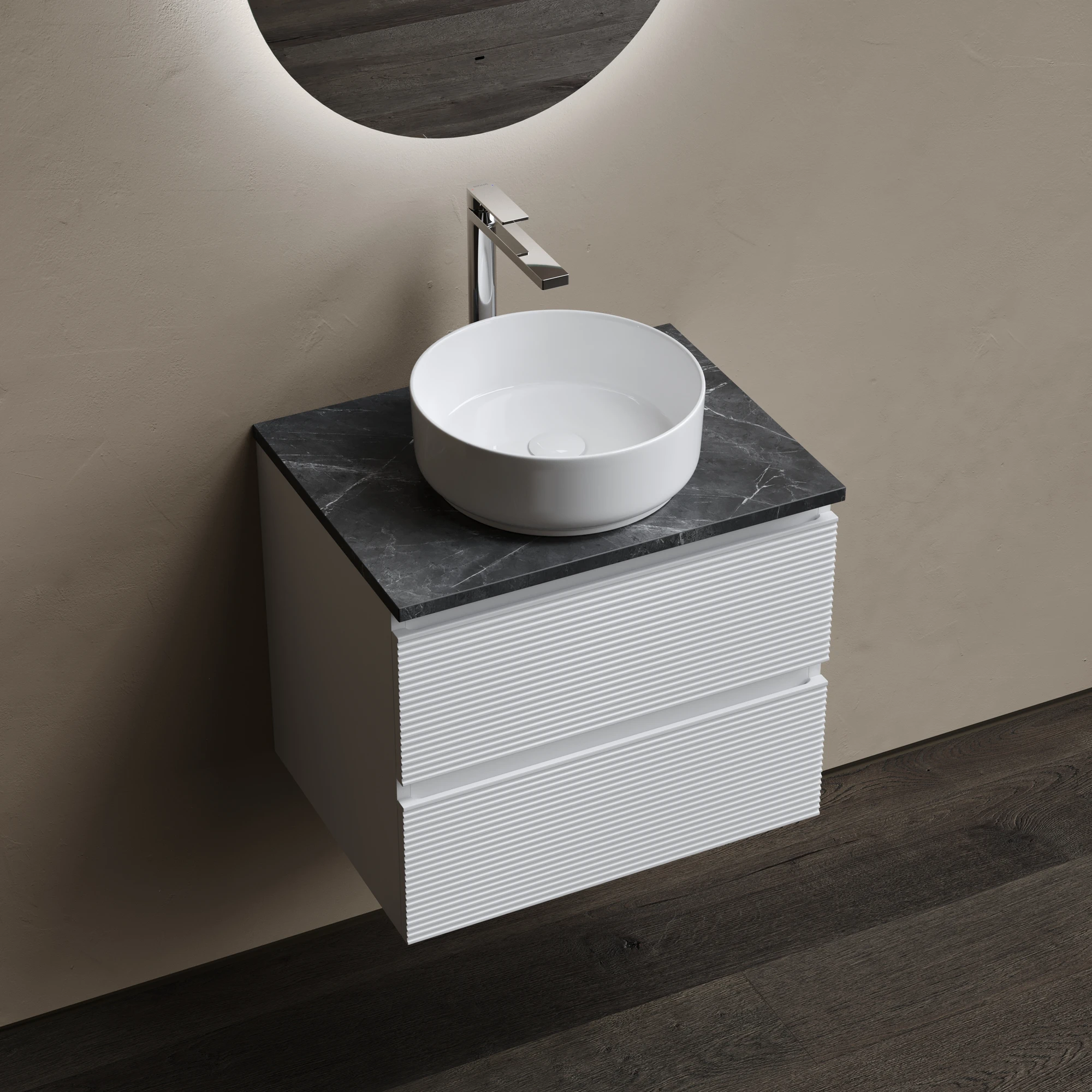 Тумба под столешницу Sancos Фолк (Folk) FL60W 60x45x50 белый матовый (bianco)