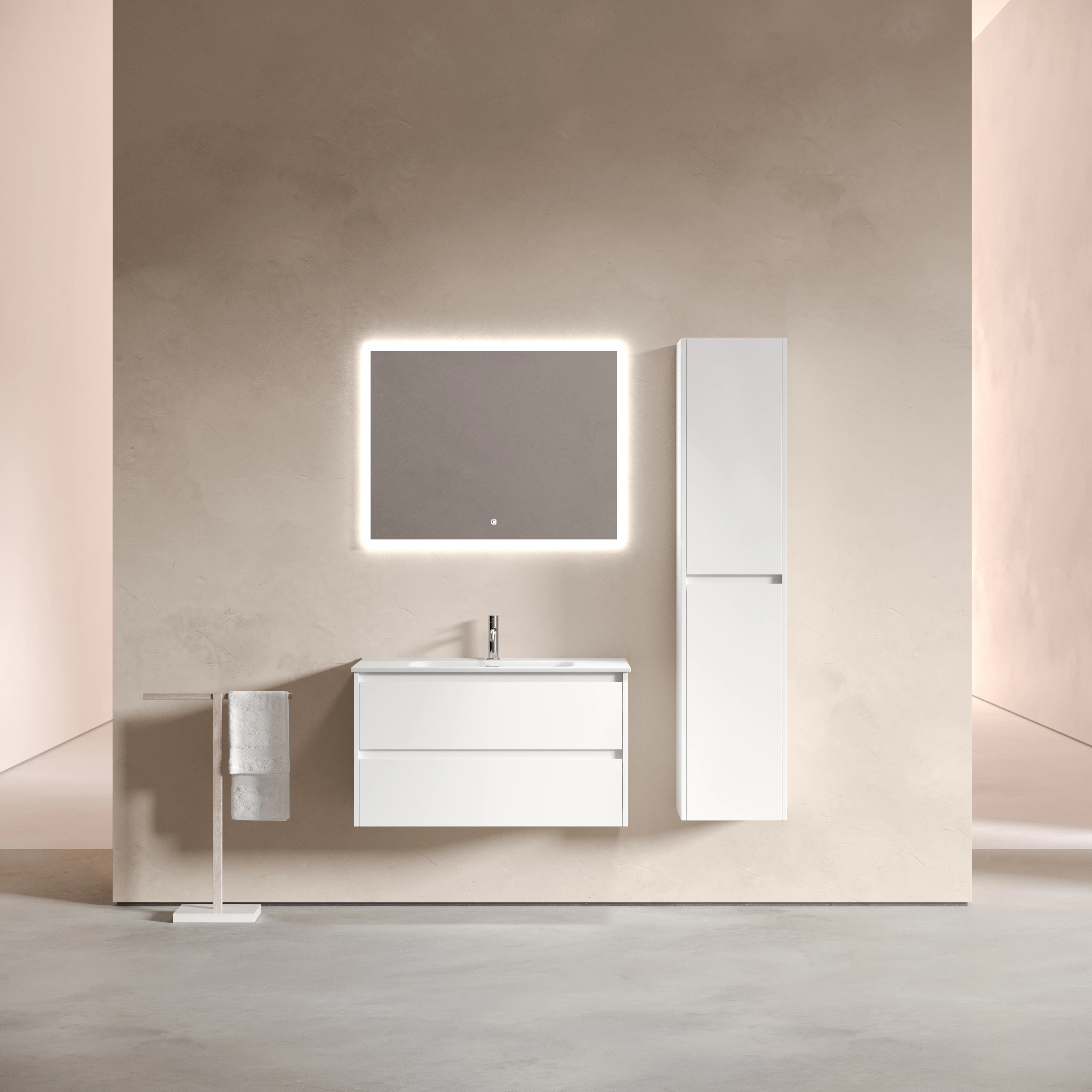 Тумба под раковину Sancos Либра (Libra) LB90W 90x45x50 белый глянцевый