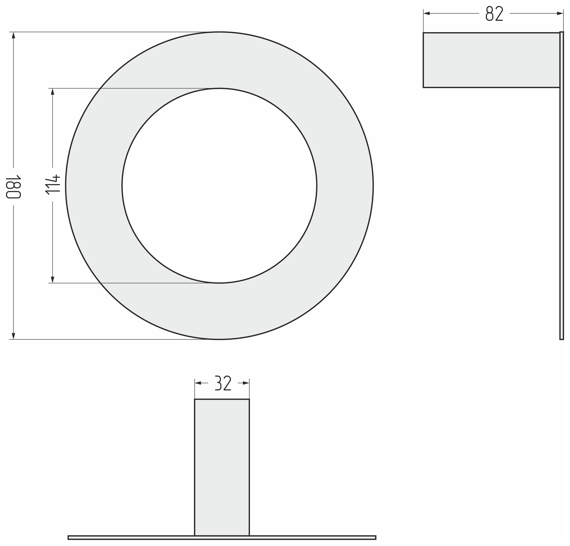 Аксессуары для ванной Сунержа DESIGN Полотенцедержатель ROUND L 180 (Матовый чёрный) - фото 6