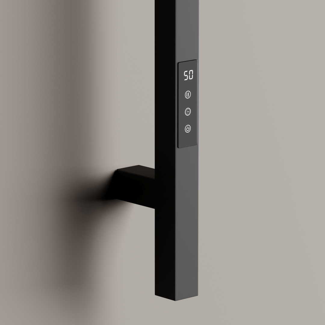 Полотенцесушитель электрический Sancos Линн (Linn) SC13002MB 150x3 I-образный, черный матовый