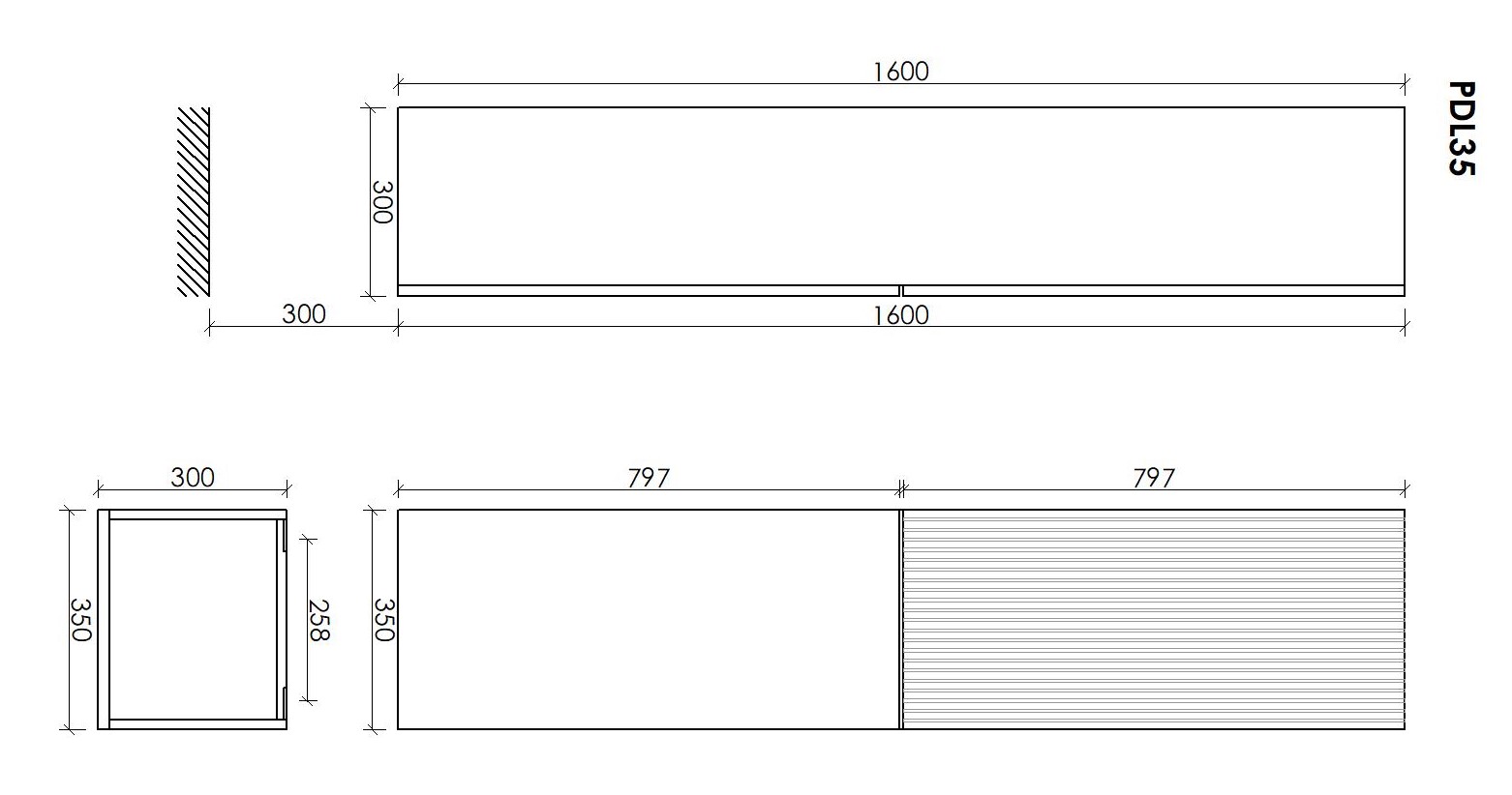 Шкаф-пенал Sancos Дельта (Delta) PDL35W 35x30x160 дуб светлый/белый - фото 5