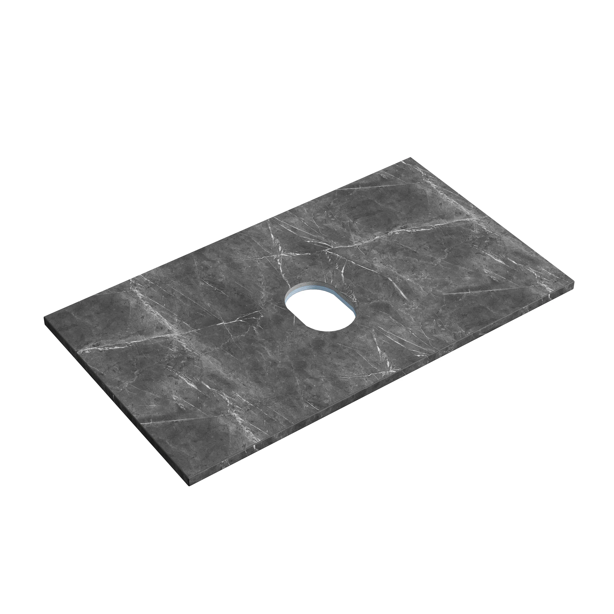 Столешница Sancos TT80A1 80x46 без отверстия под смеситель, черное небо (black sky)