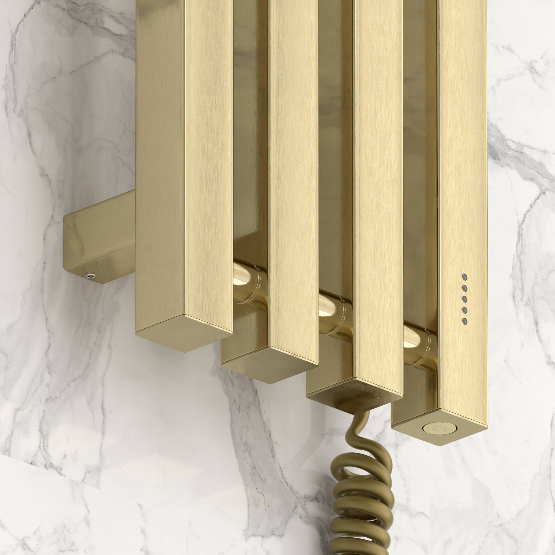 Электрические полотенцесушители Сунержа DESIGN ЭПС "САТЕРЛЕНД 4.0" 1200х150 правый (Брашированная шампань)