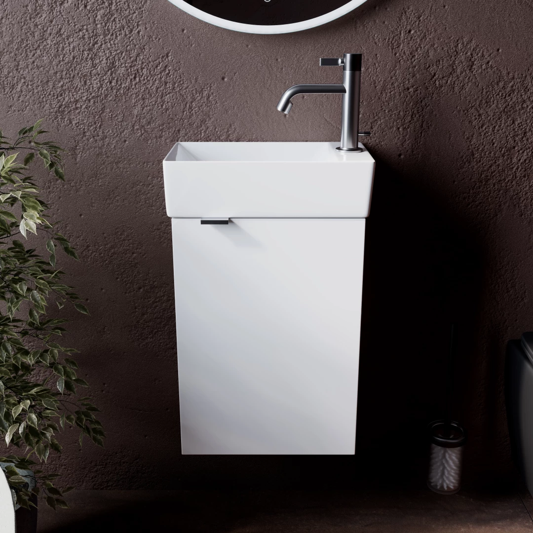 Тумба под раковину Sancos Мини (Mini) MN35WR 35x20x50 белый глянцевый