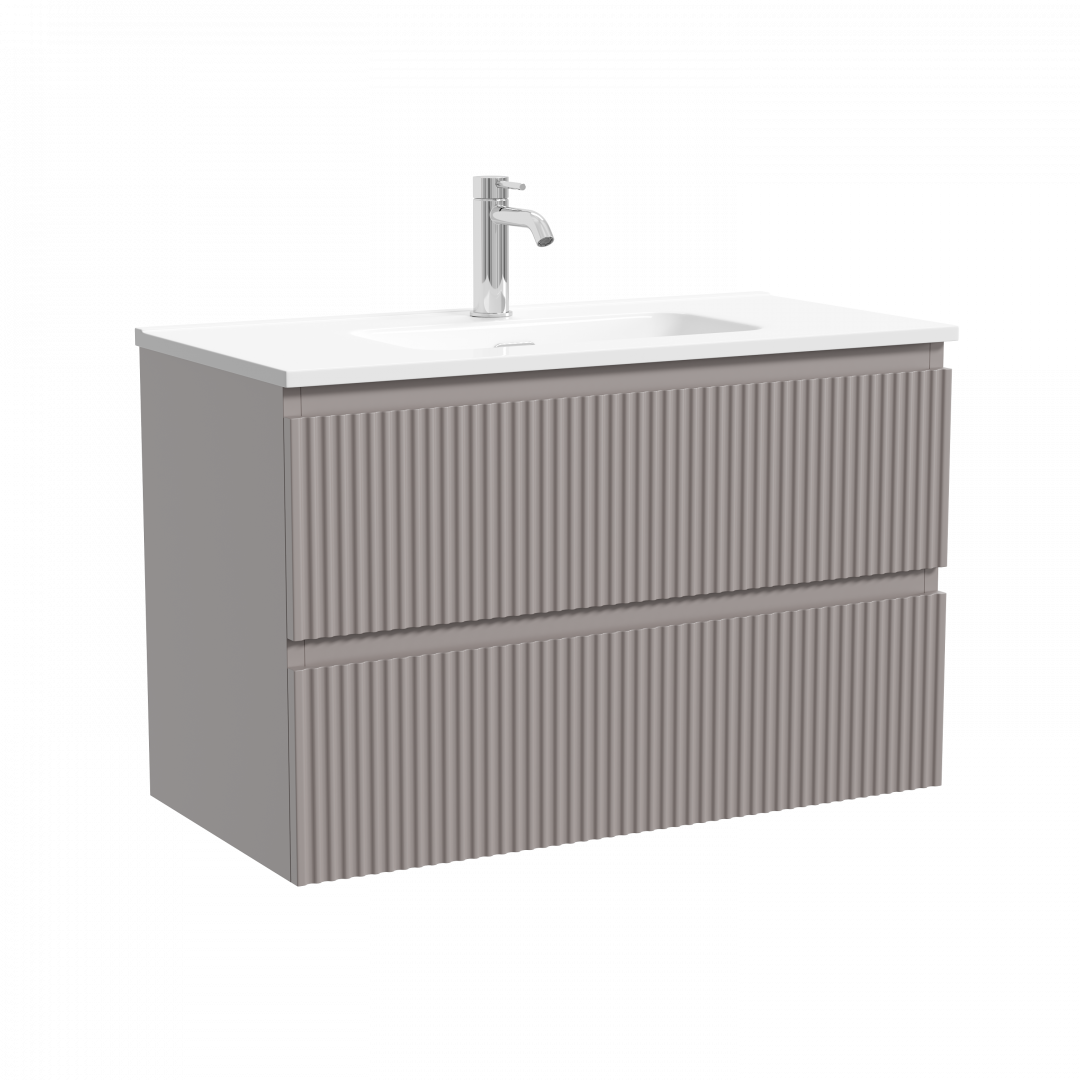Тумба под раковину Sancos Сноб Р 390 (Snob R 390) SNR80/39SM 80x40x50 пыльная роза (doha soft)
