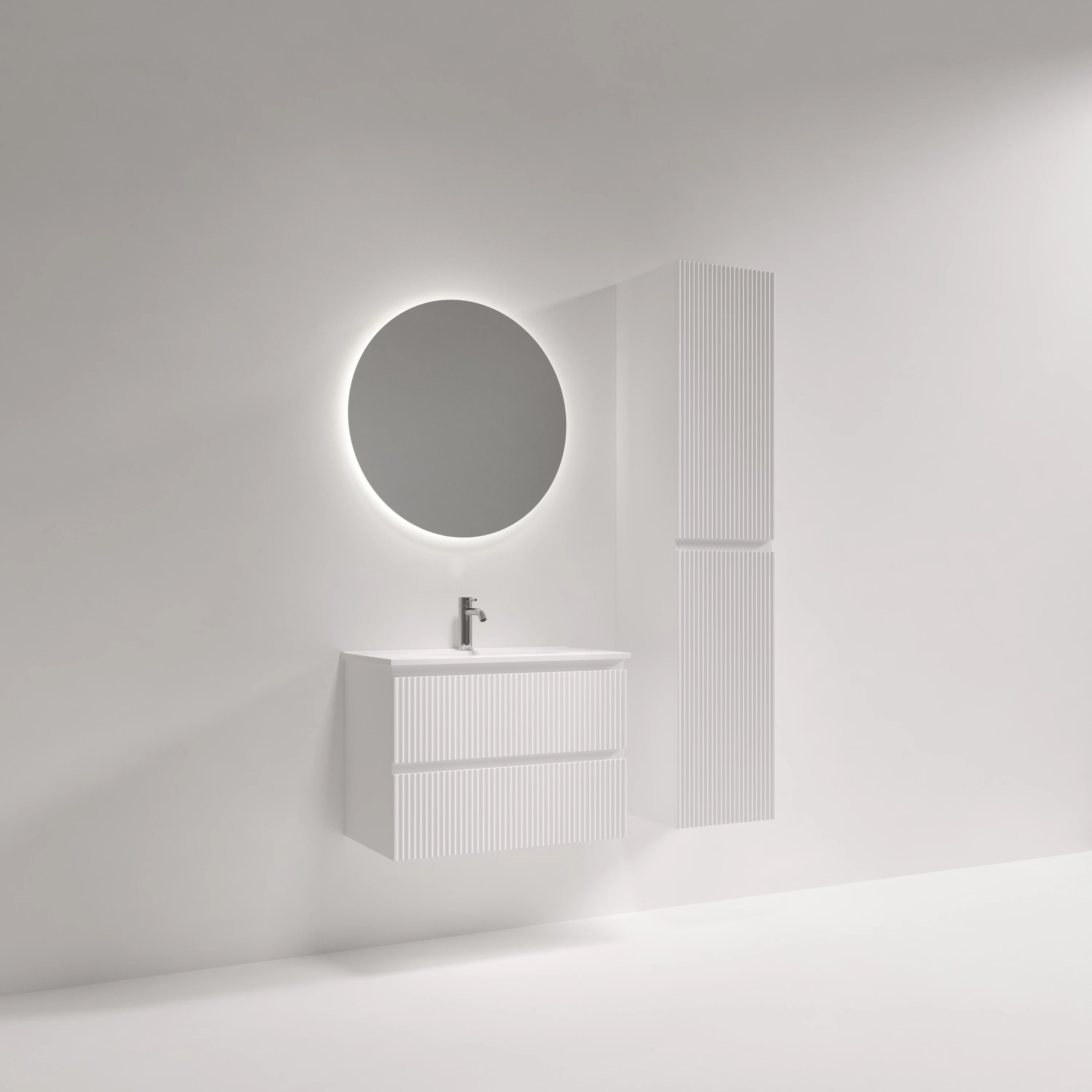 Тумба под раковину Sancos Сноб Р 390 (Snob R 390) SNR70/39W 70x40x50 белый матовый (bianco)