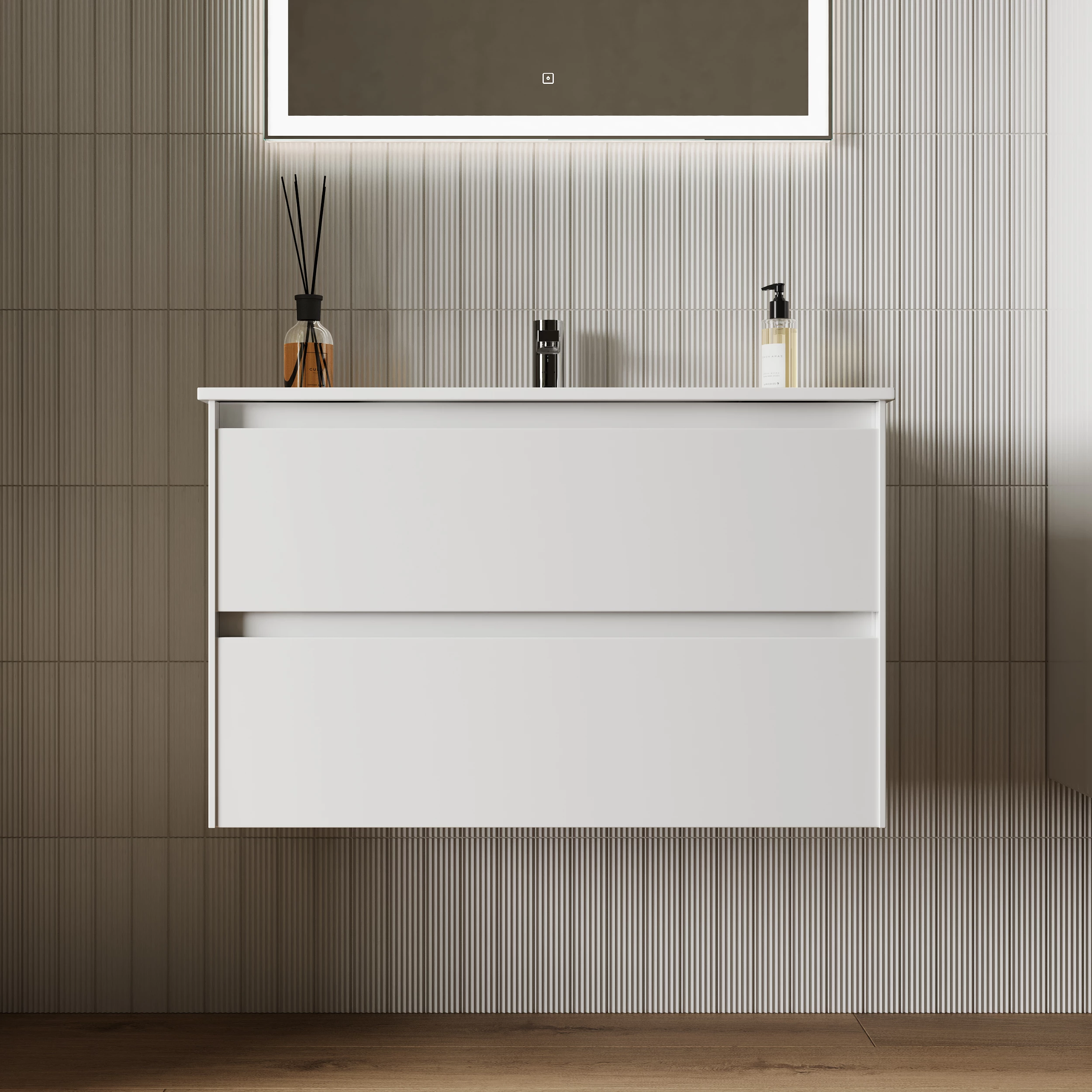 Тумба под раковину Sancos Сто (Cento) CN80W 80x45x50 белый глянцевый